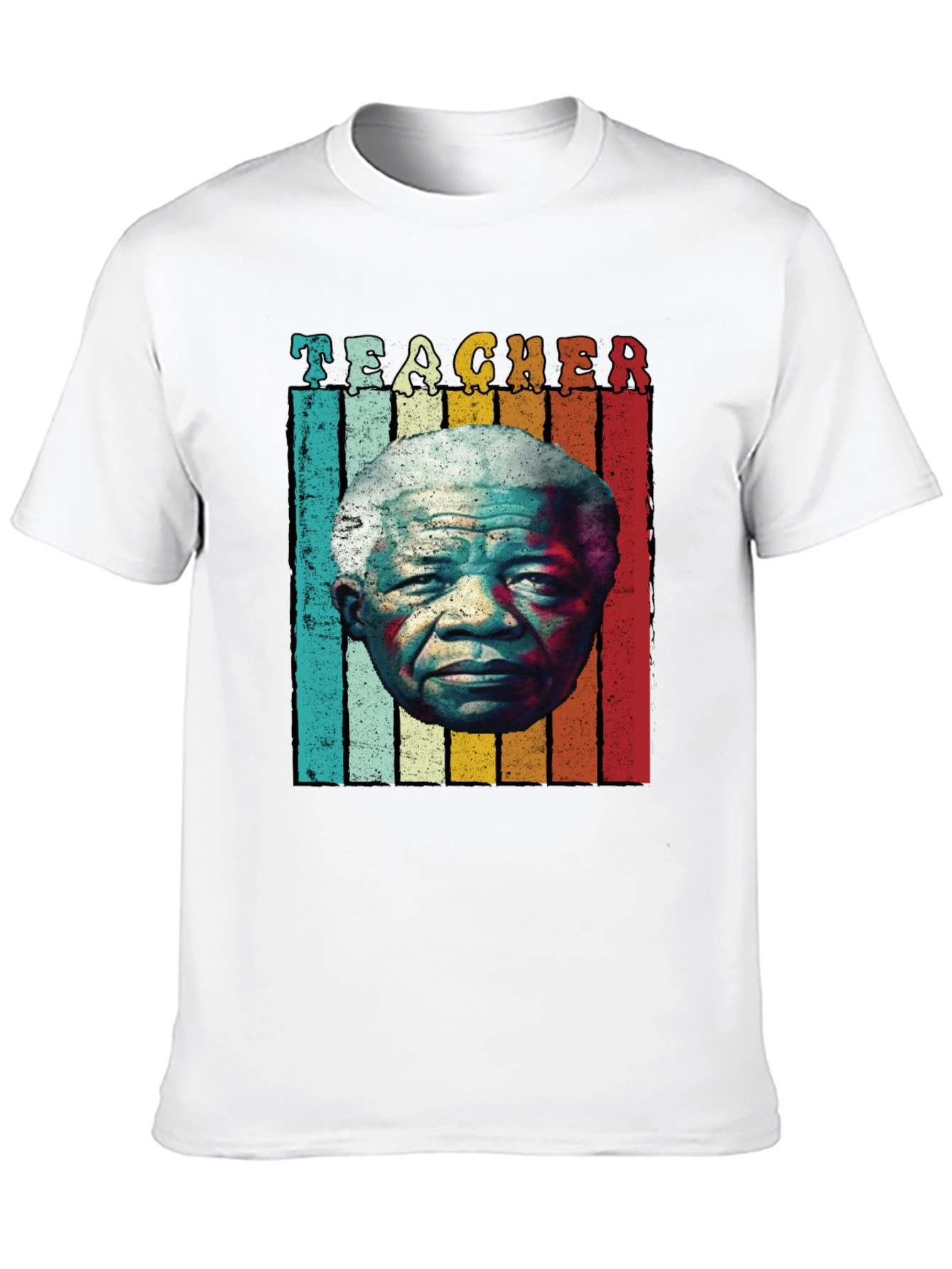 Teacher Mandela Retro Style Graphic T-Shirt