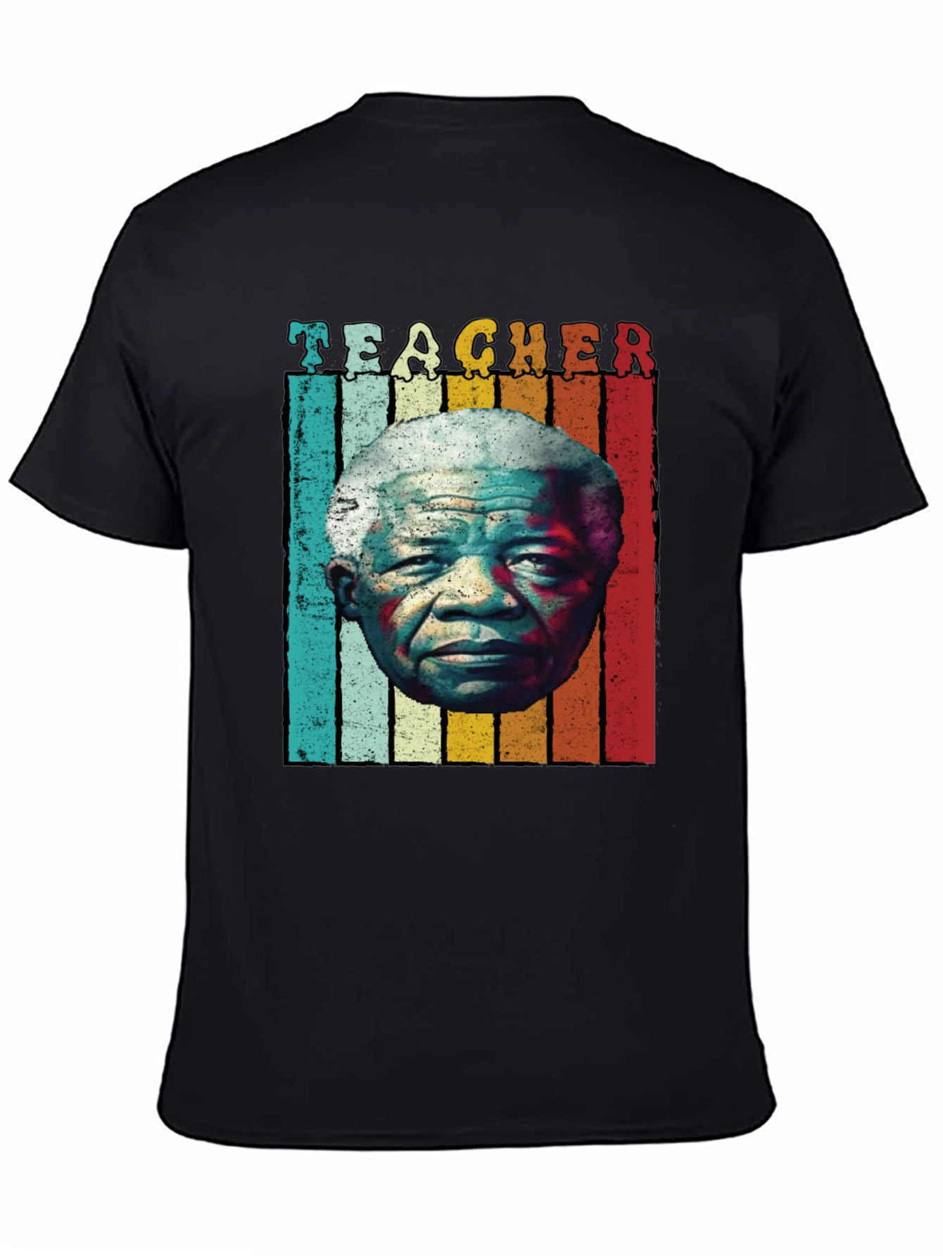 Teacher Mandela Retro Style Graphic T-Shirt