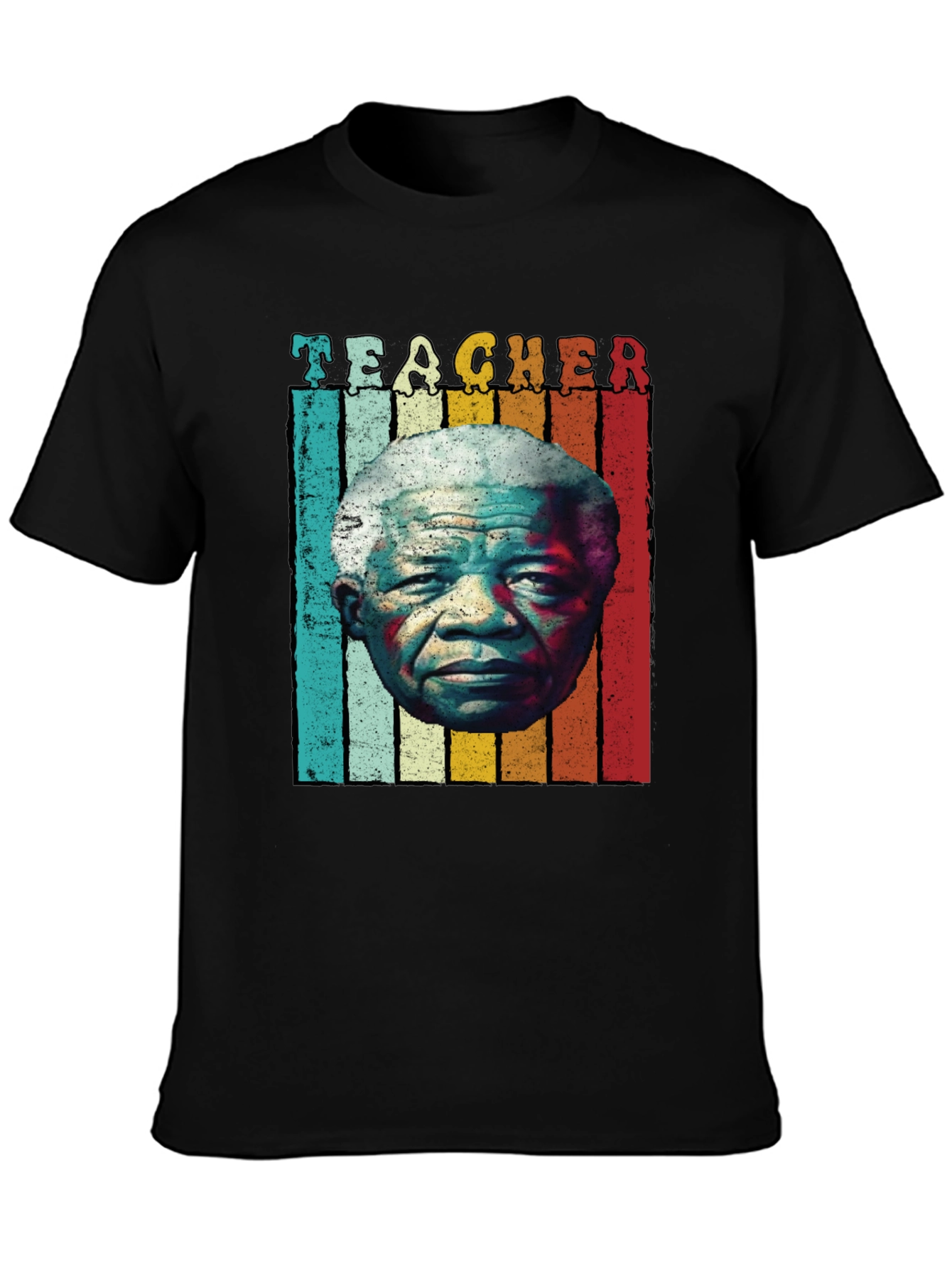 Teacher Mandela Retro Style Graphic T-Shirt