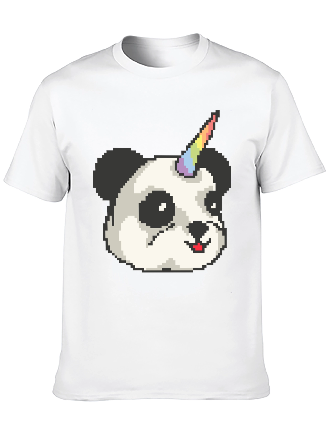Pixel Panda Unicorn T-Shirt - Black