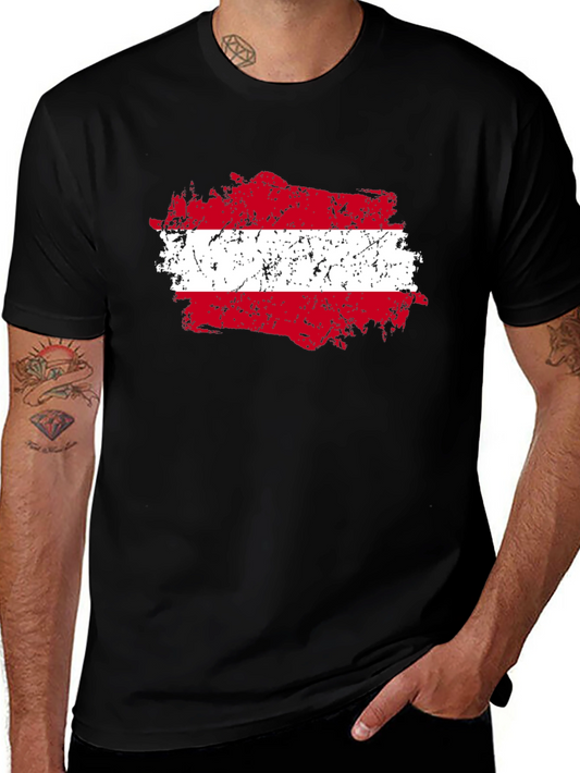 Austria Flag Grunge Style Graphic Tee