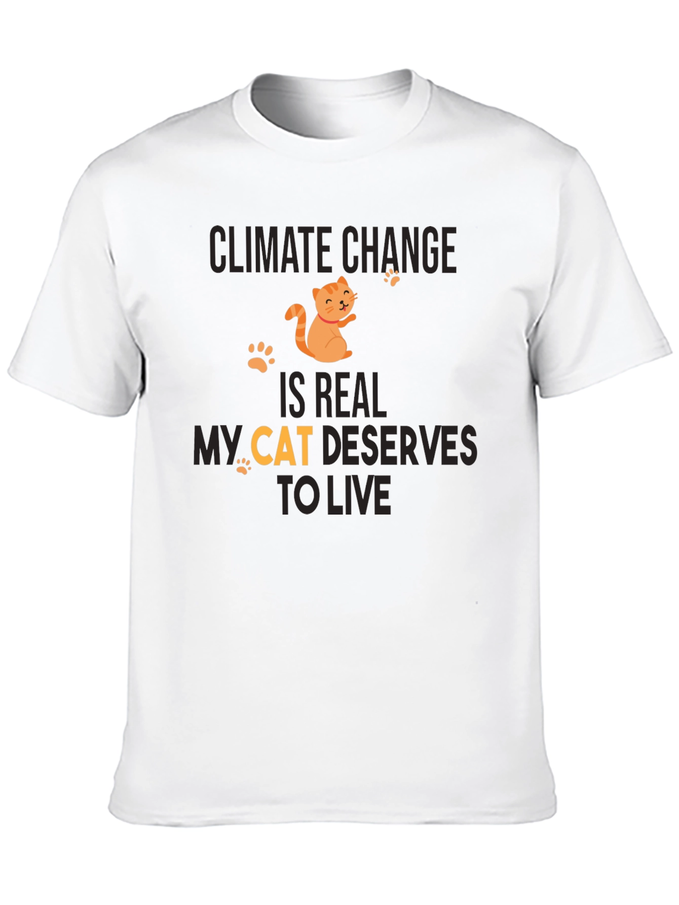 Climate Change Cat T-Shirt