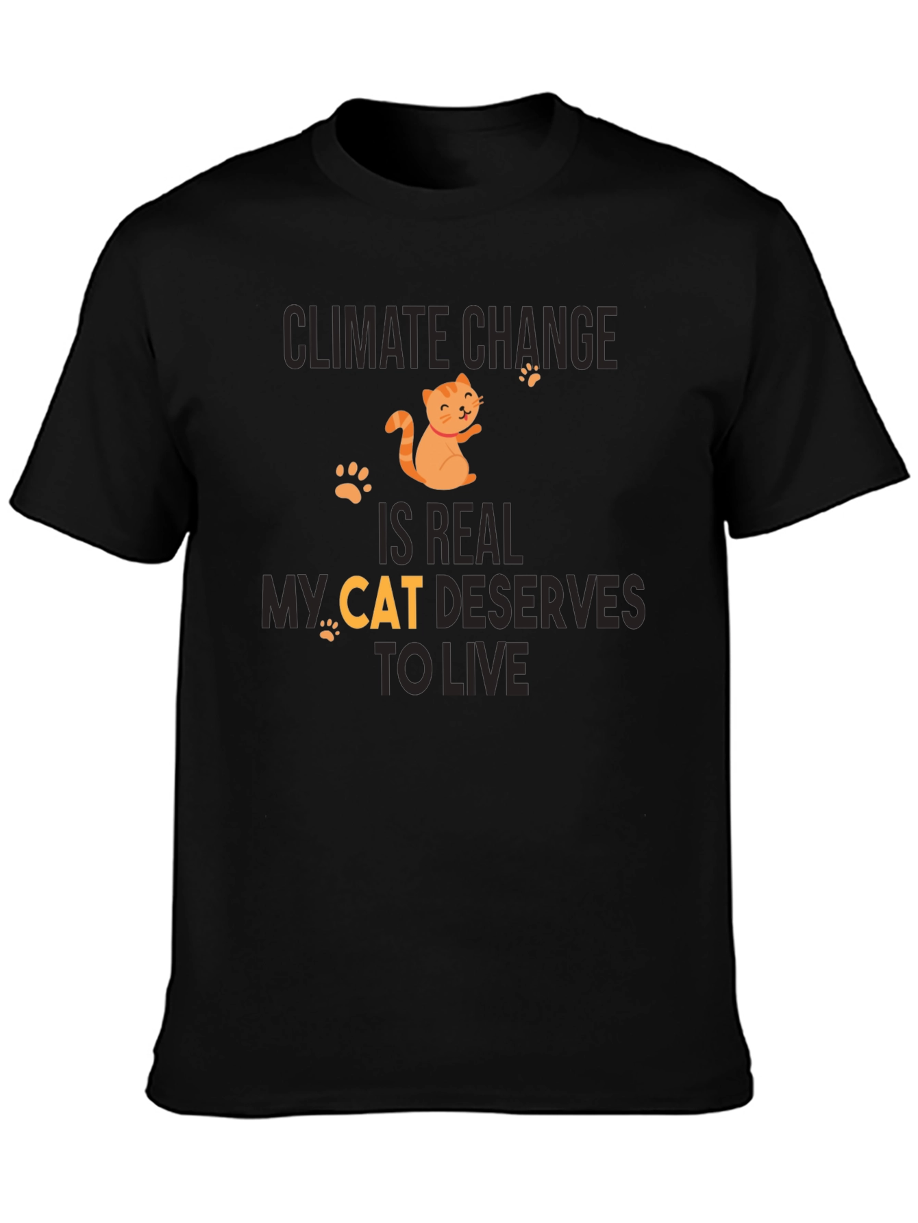 Climate Change Cat T-Shirt