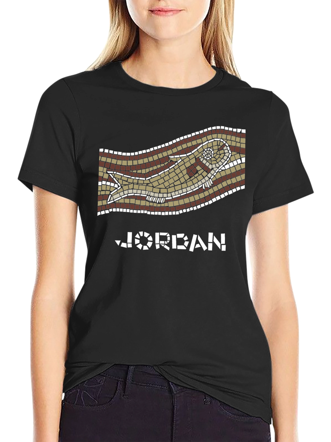 Jordan Mosaic Fish Graphic Tee - Unique Design!