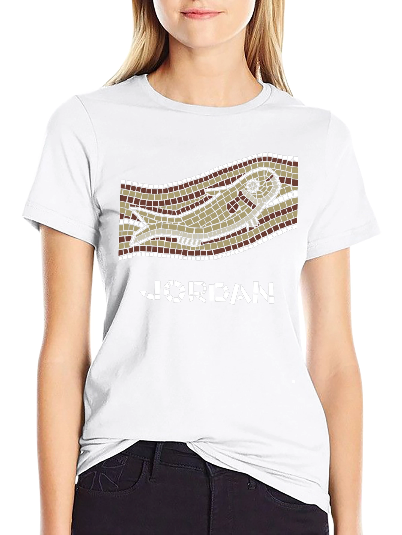 Jordan Mosaic Fish Graphic Tee - Unique Design!