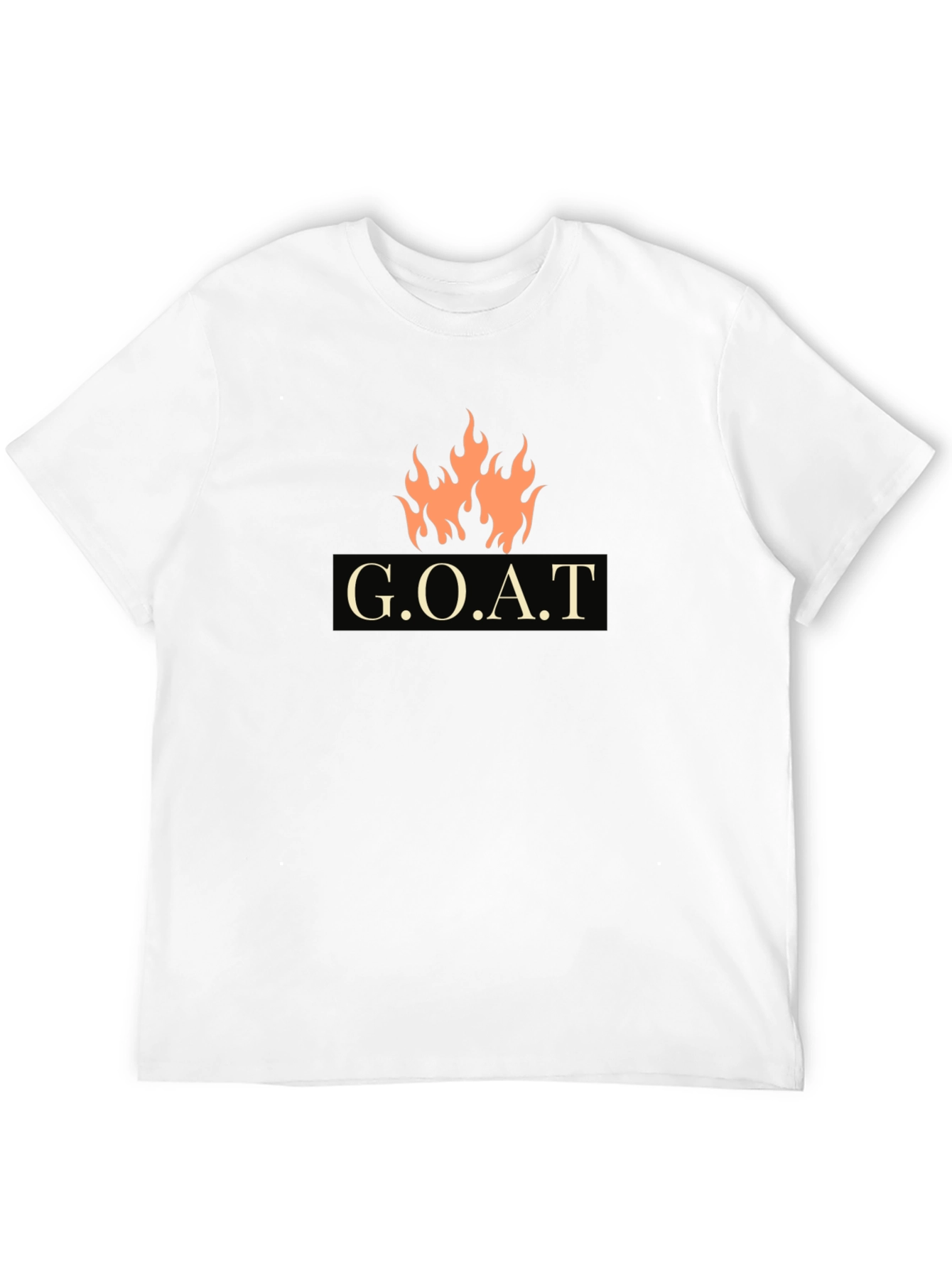 G.O.A.T Graphic Tee - Flame Design Black T-Shirt