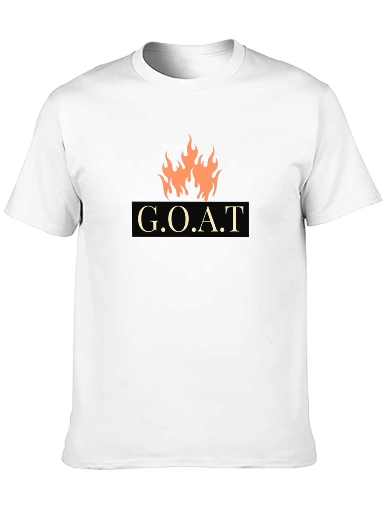 G.O.A.T Graphic Tee - Flame Design Black T-Shirt