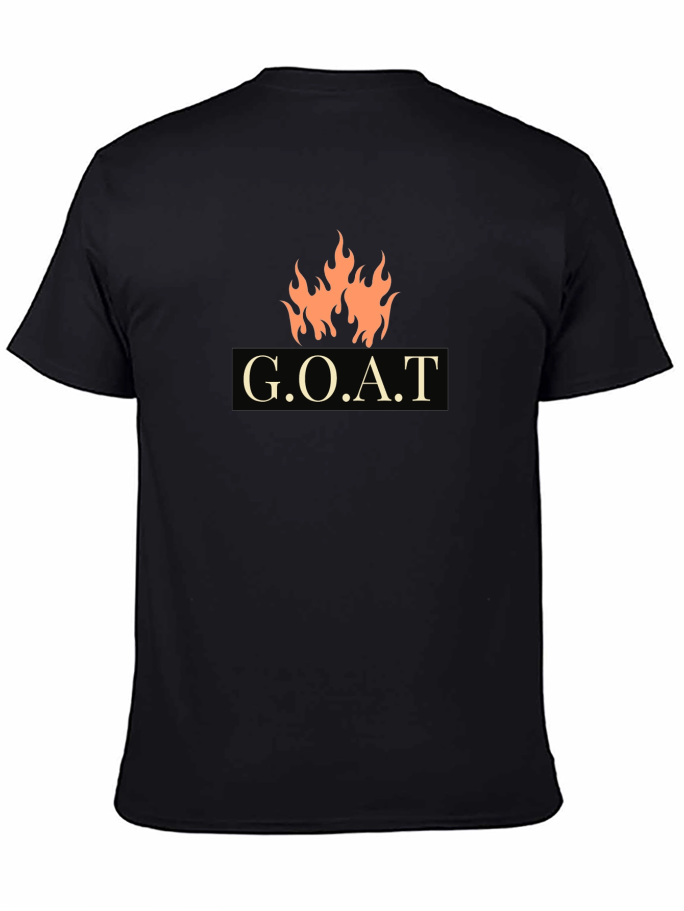 G.O.A.T Graphic Tee - Flame Design Black T-Shirt