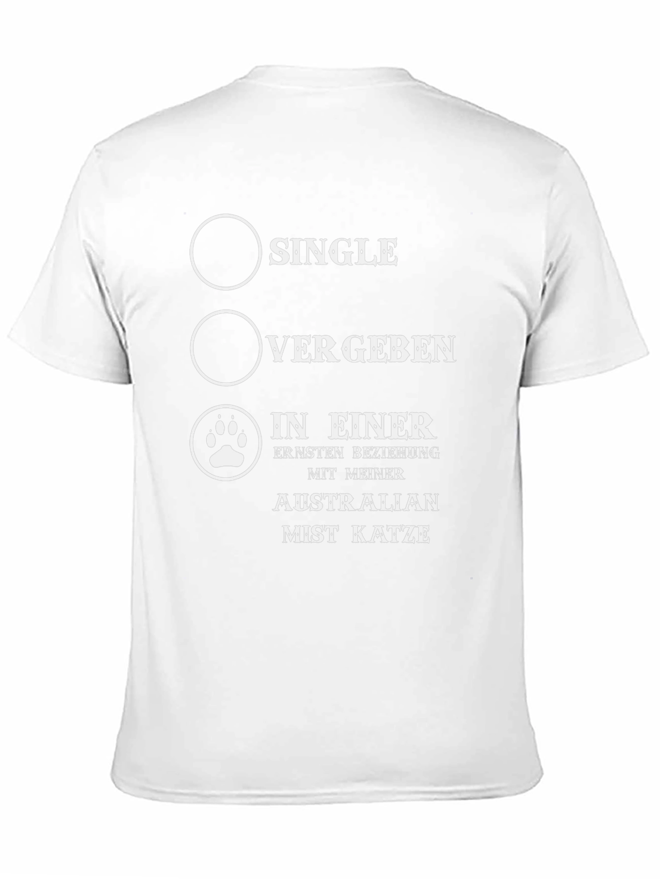 Funny Cat Lover T-Shirt: Single? Taken? Cat Relationship!