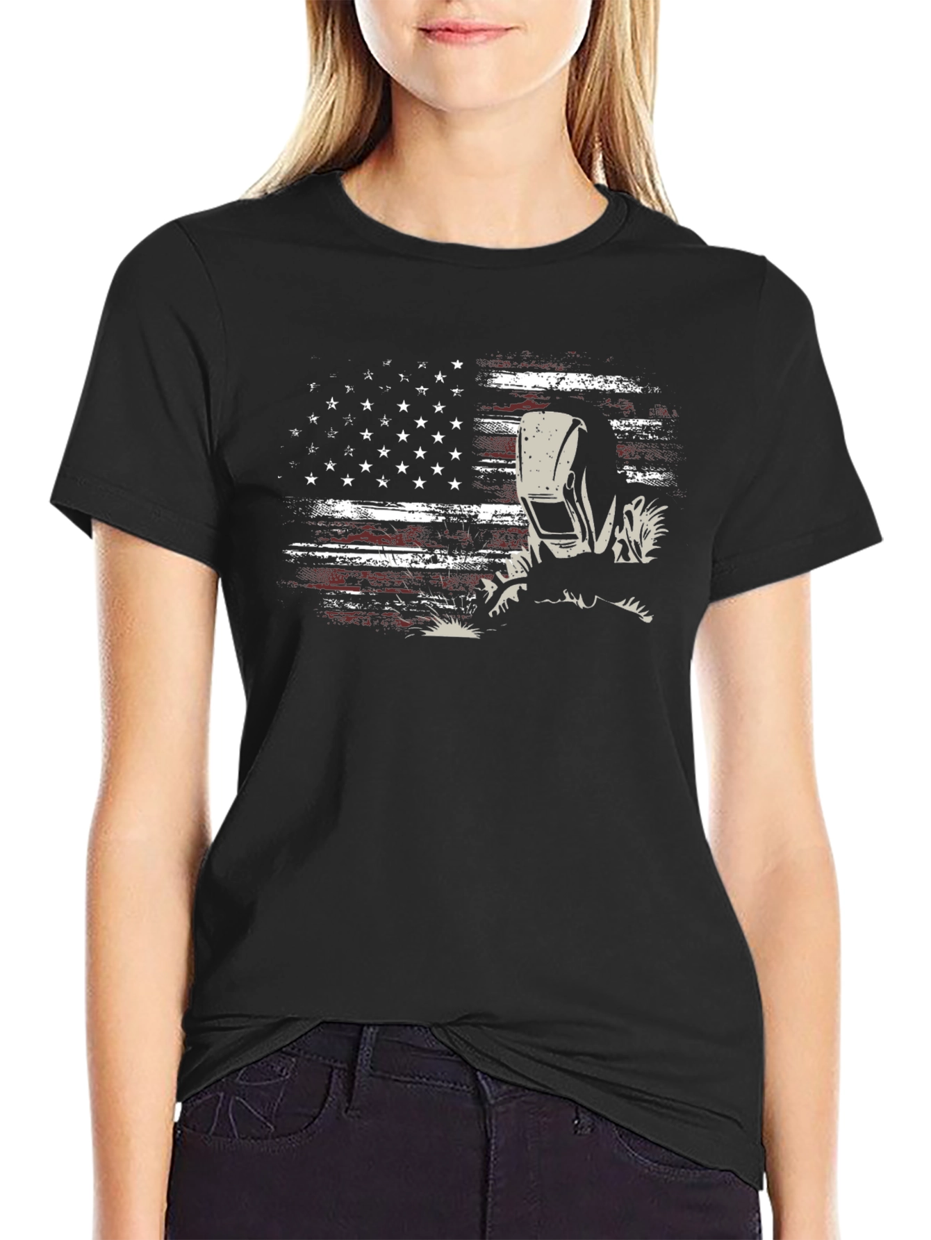 Welder American Flag Graphic T-Shirt