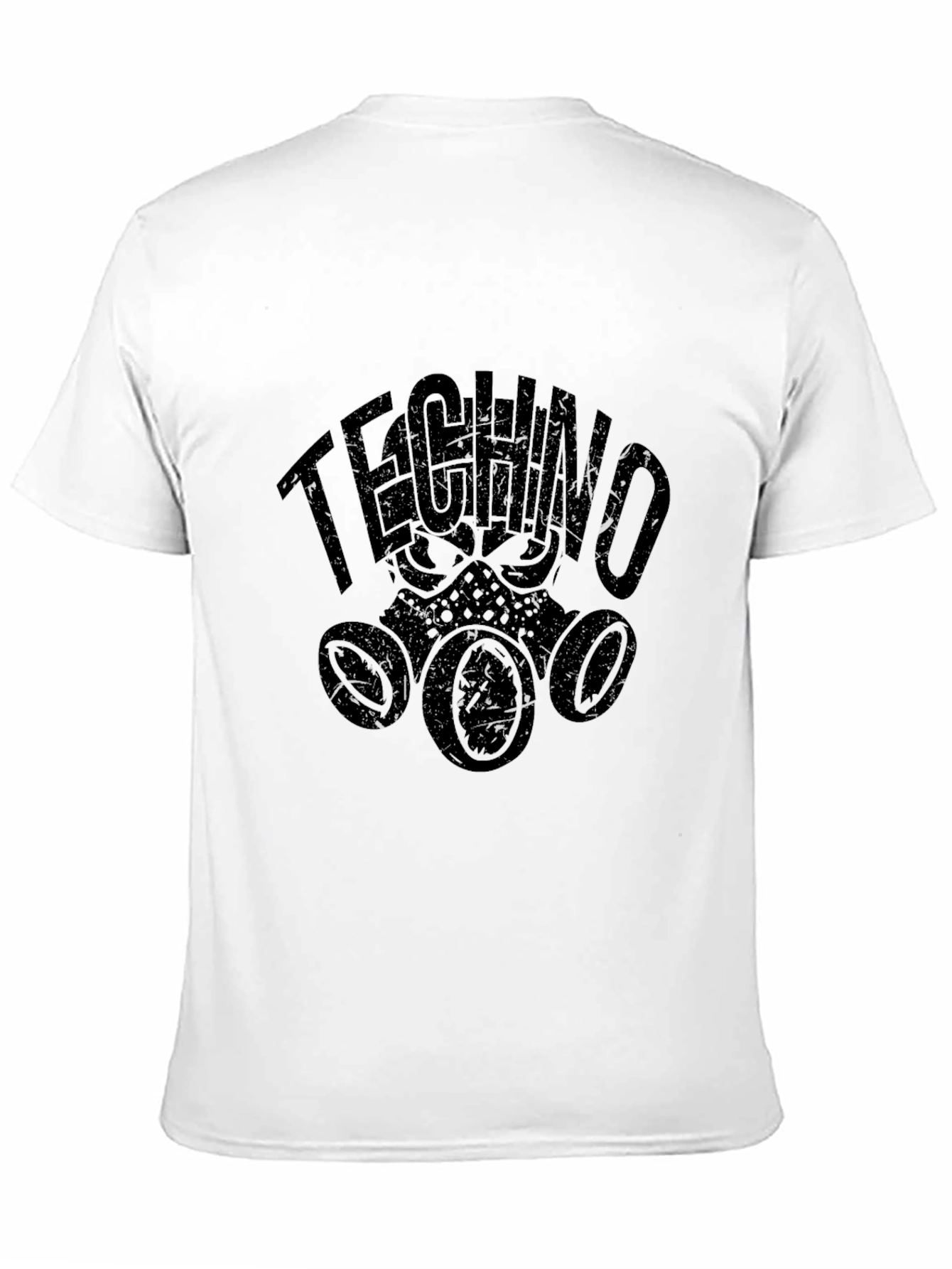 Techno Gas Mask T-Shirt - Distressed Graphic Tee