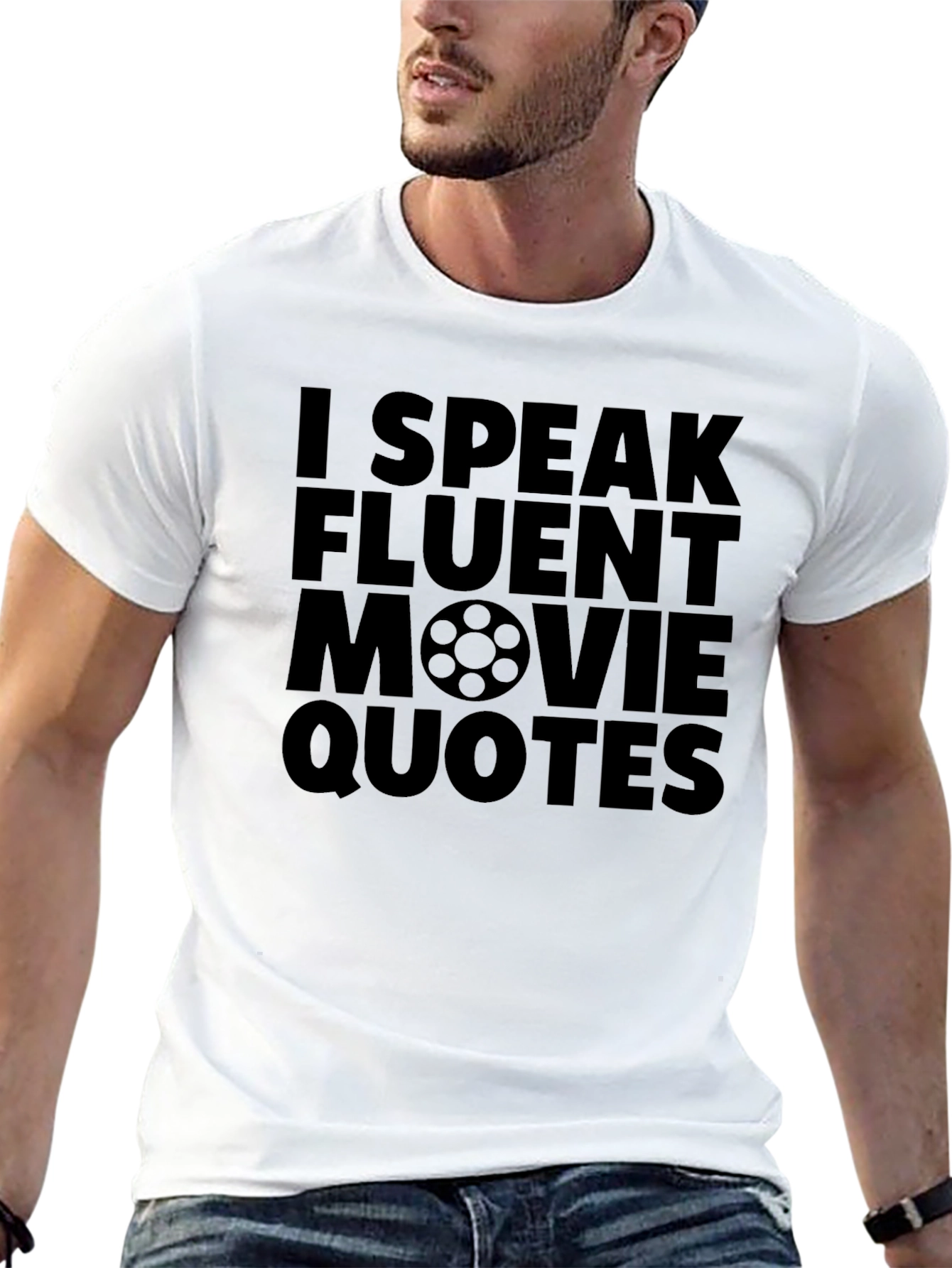 Fluent Movie Quotes Graphic Tee - Black T-Shirt