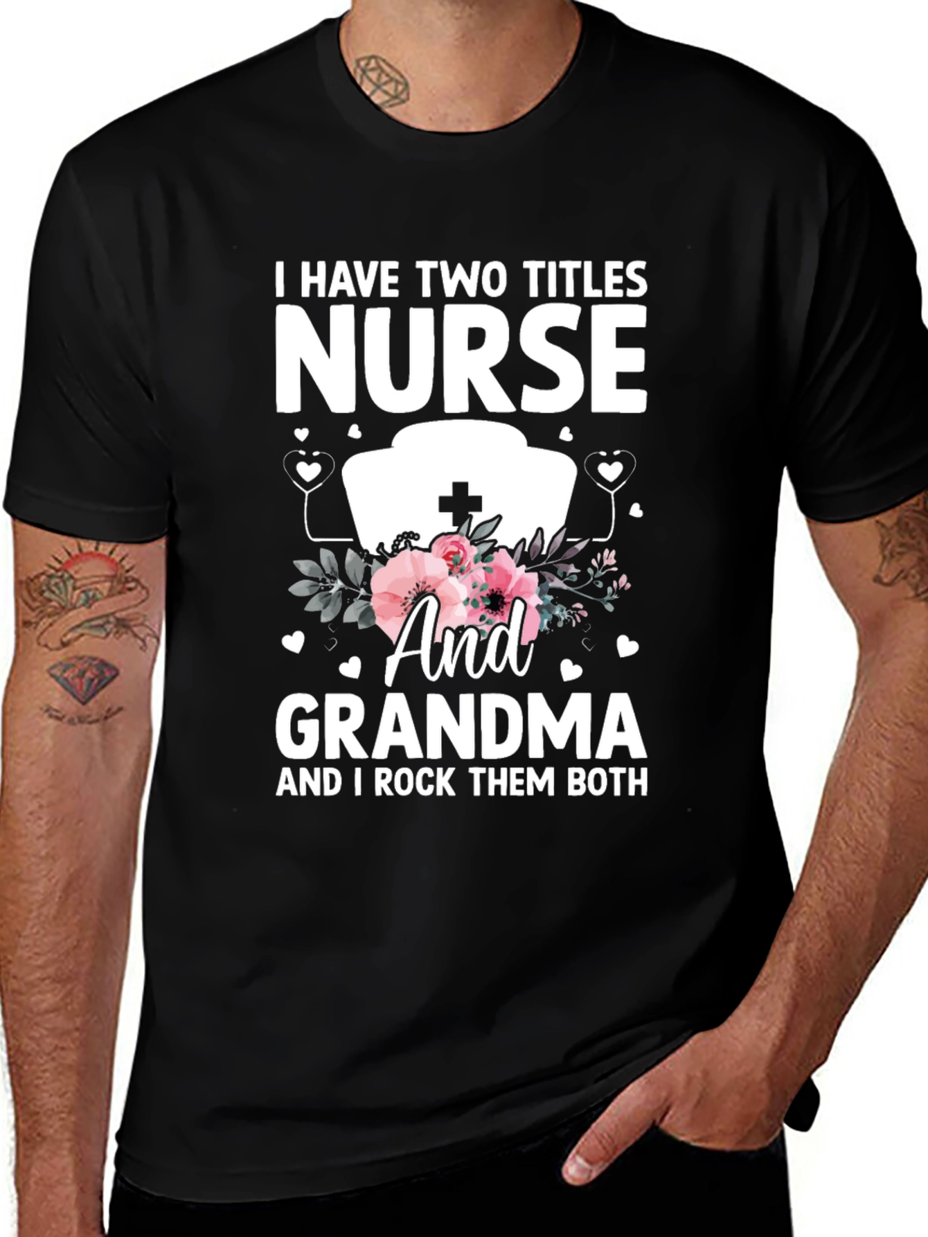 Nurse & Grandma T-Shirt - I Rock Them Both!