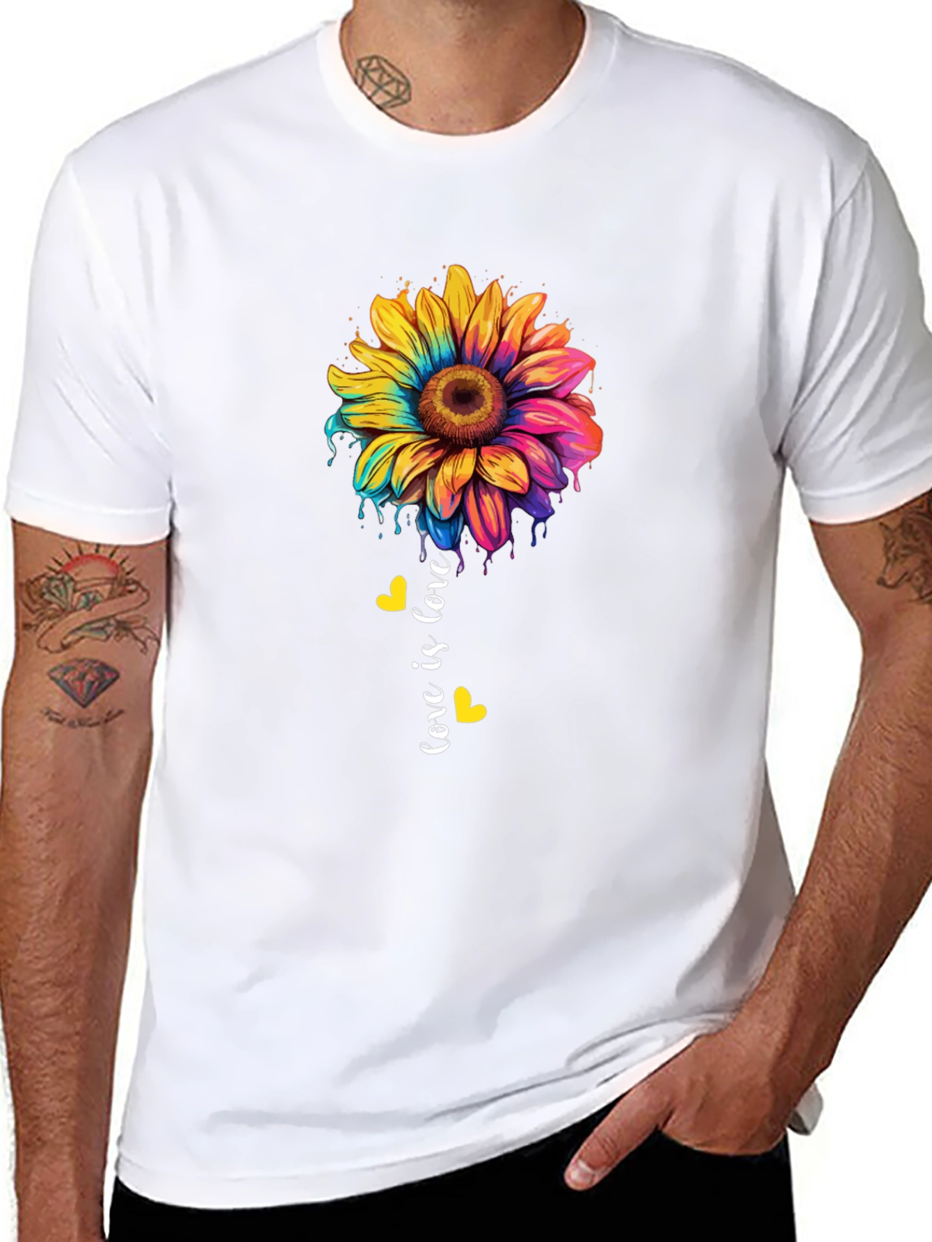 Love Is Love Sunflower Graphic Tee