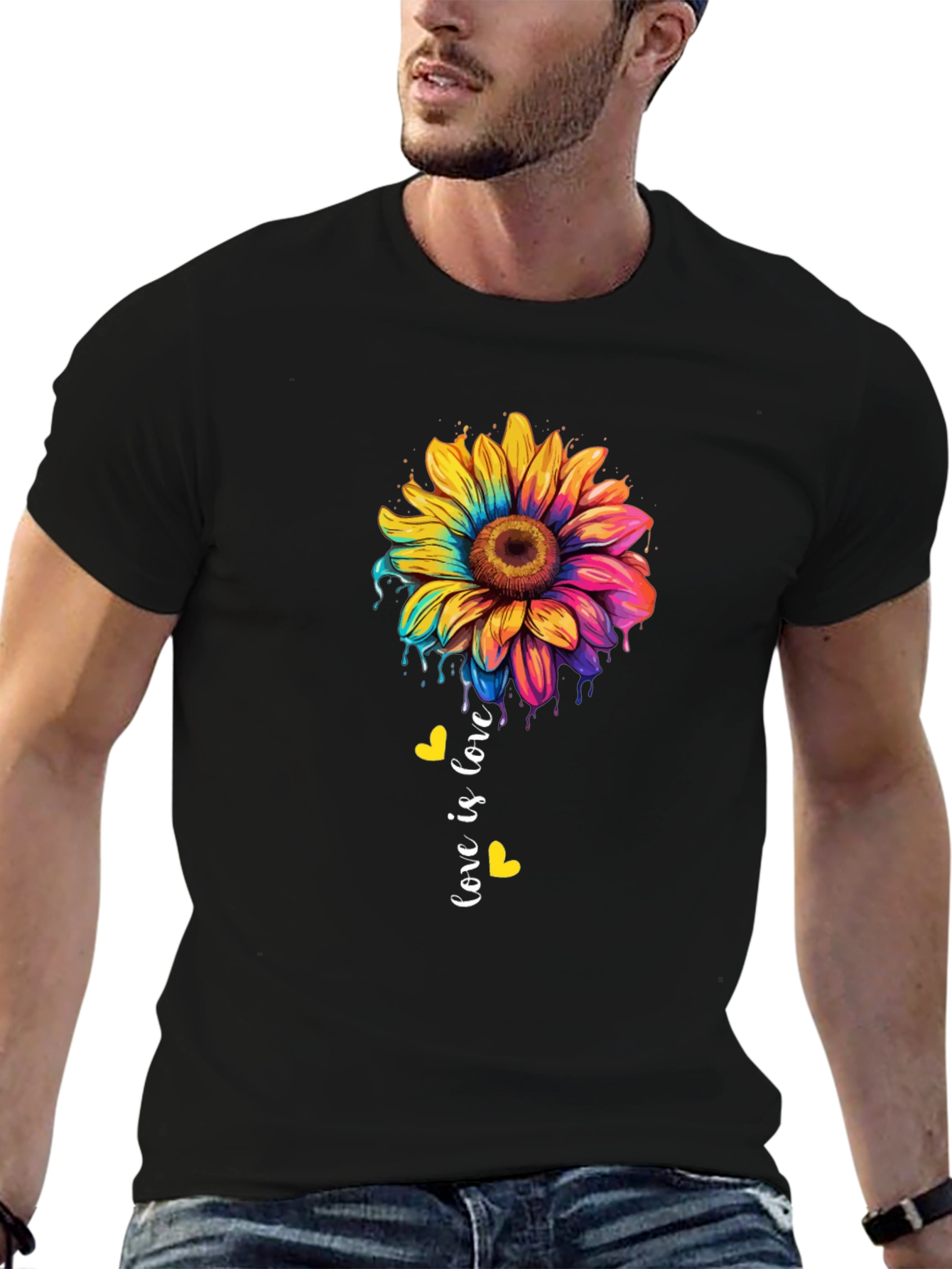 Love Is Love Sunflower Graphic Tee