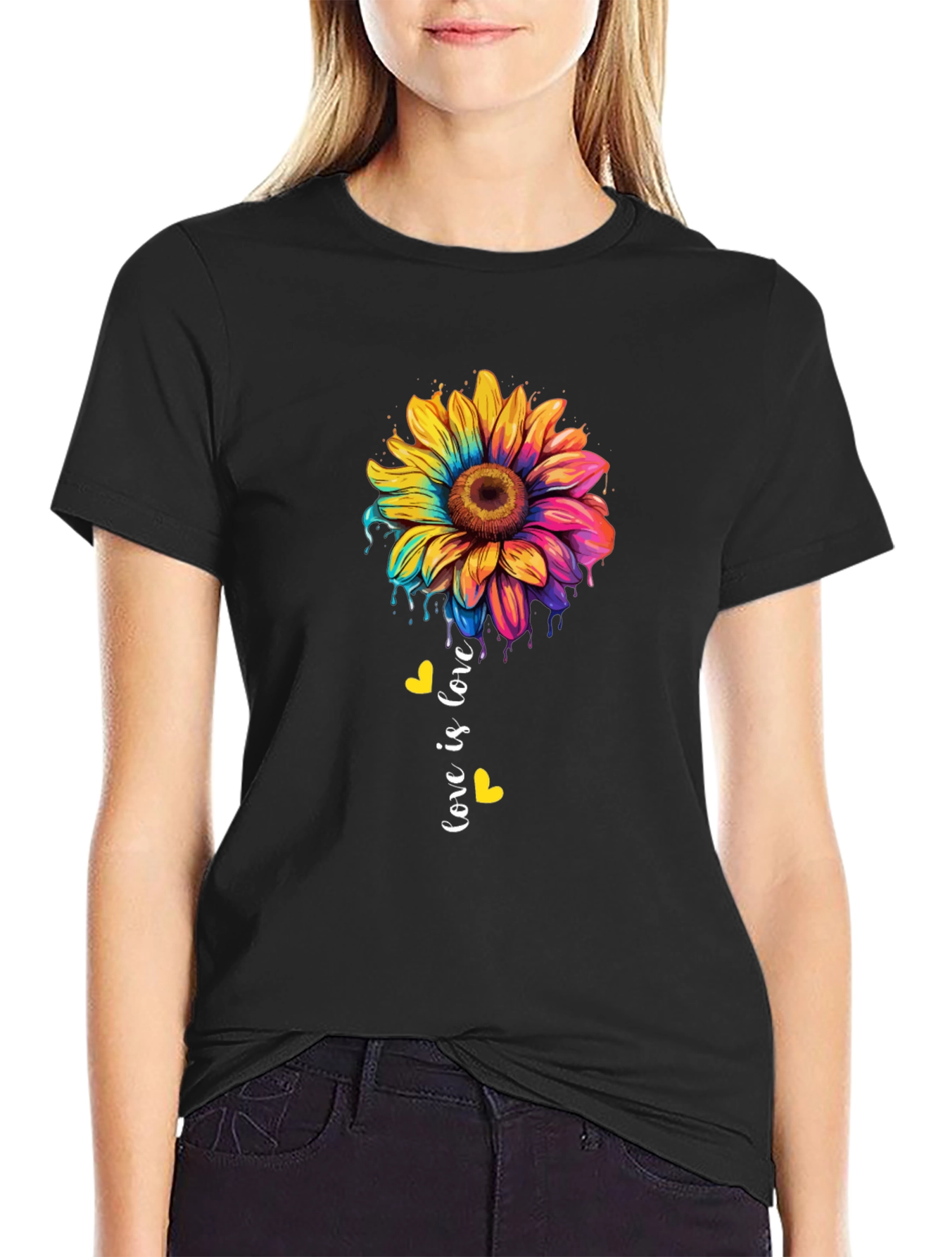 Love Is Love Sunflower Graphic Tee