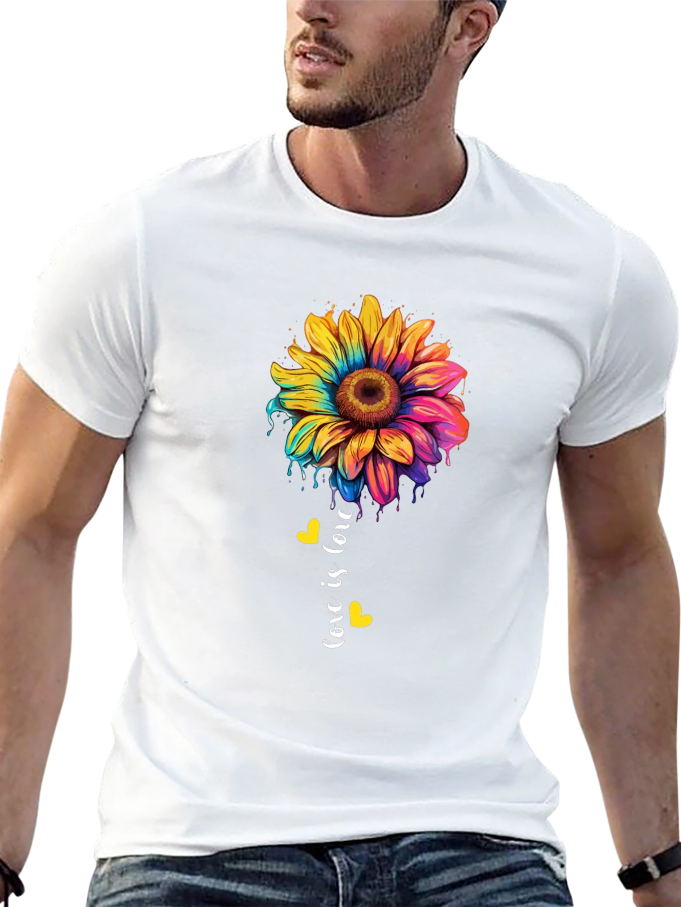 Love Is Love Sunflower Graphic Tee