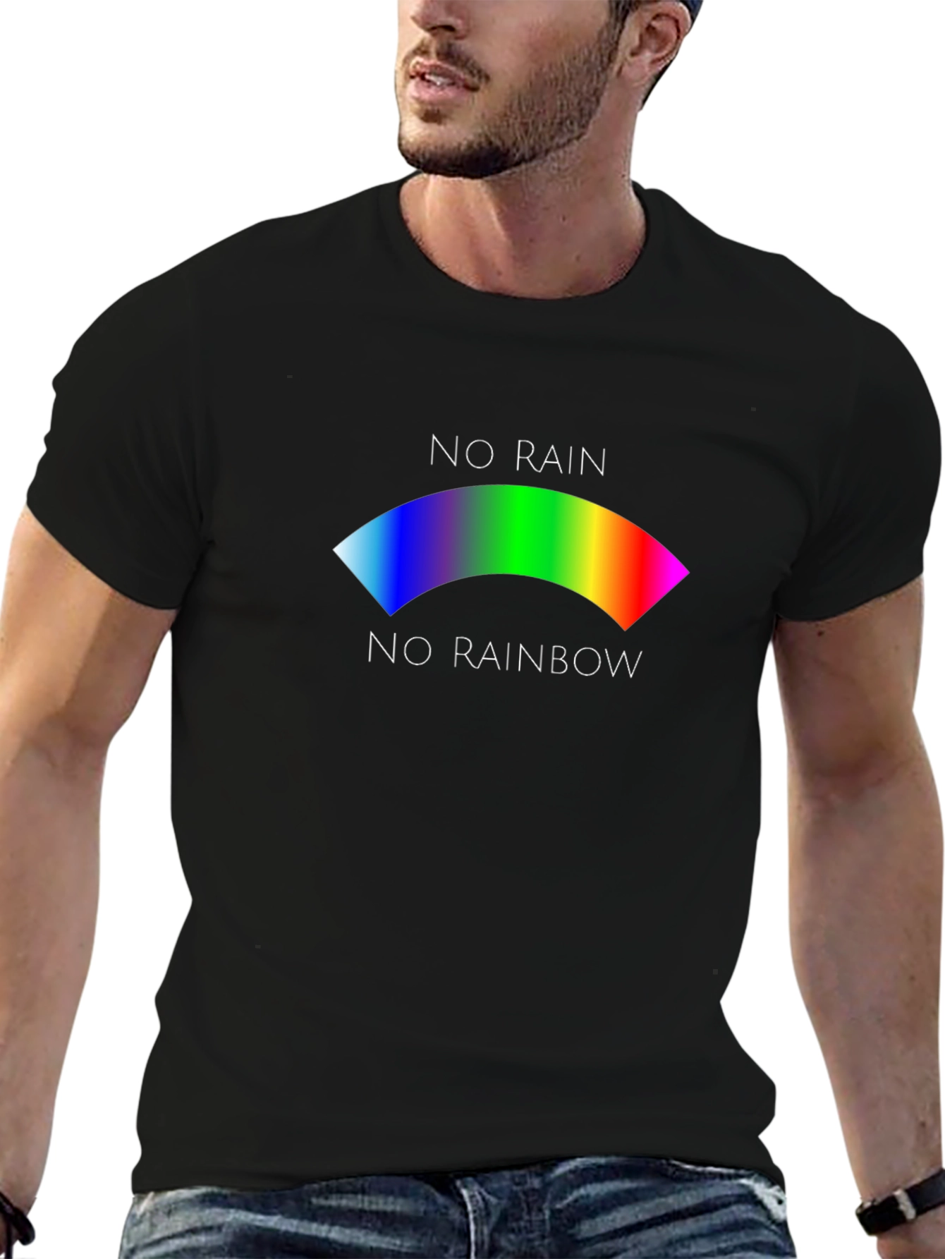 No Rain No Rainbow Graphic T-Shirt