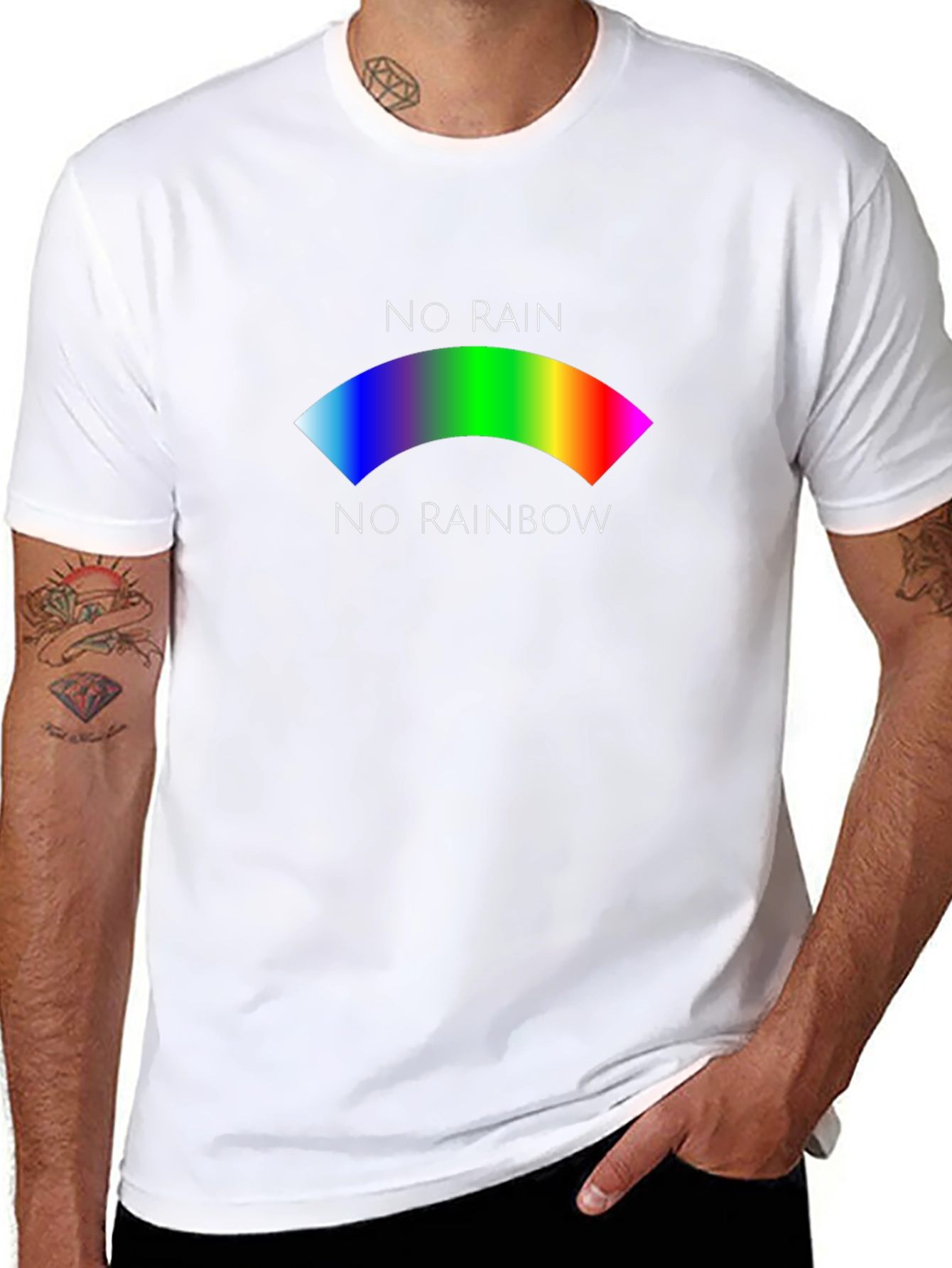 No Rain No Rainbow Graphic T-Shirt