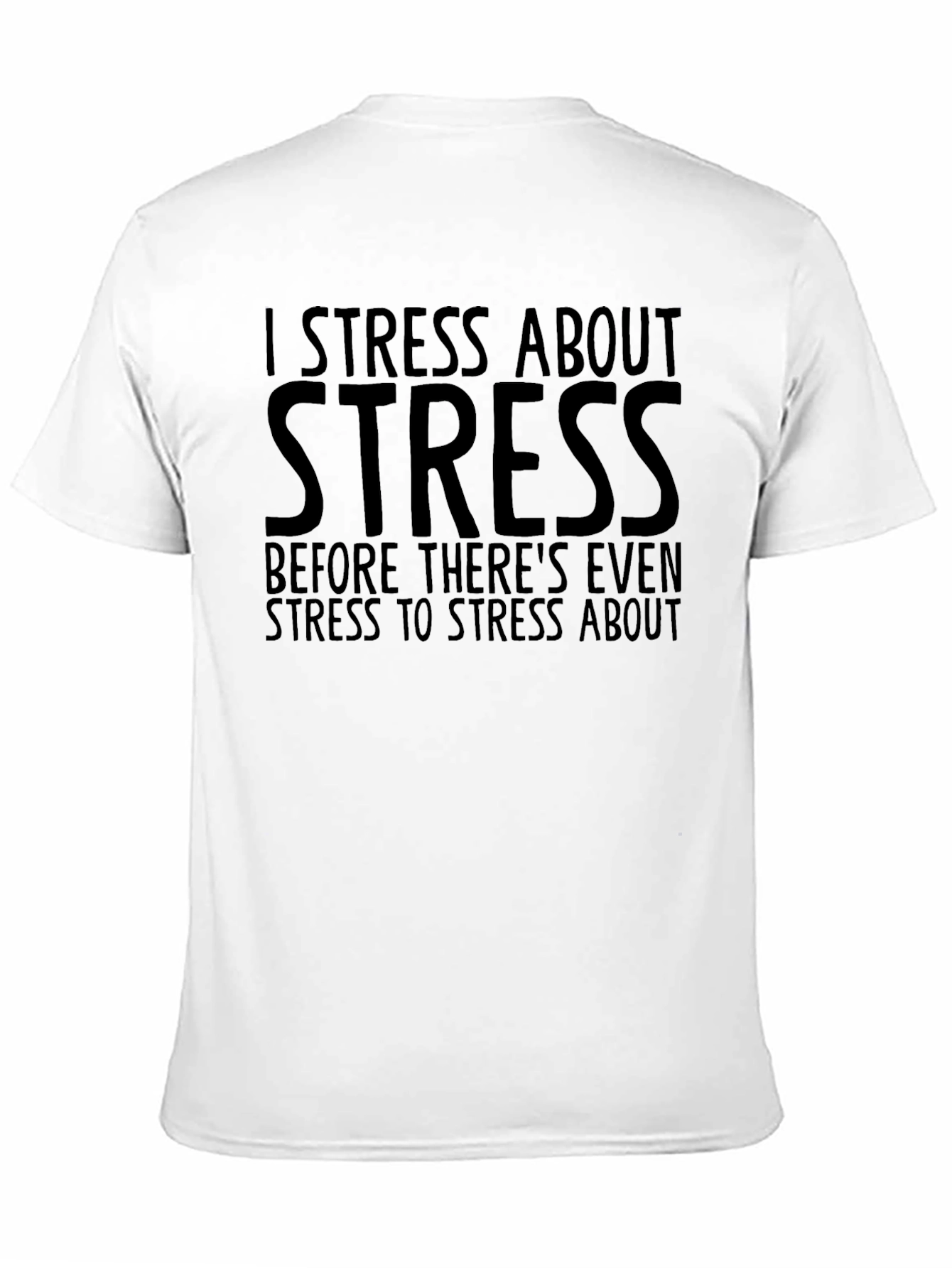 Funny I Stress About Stress Black T-Shirt