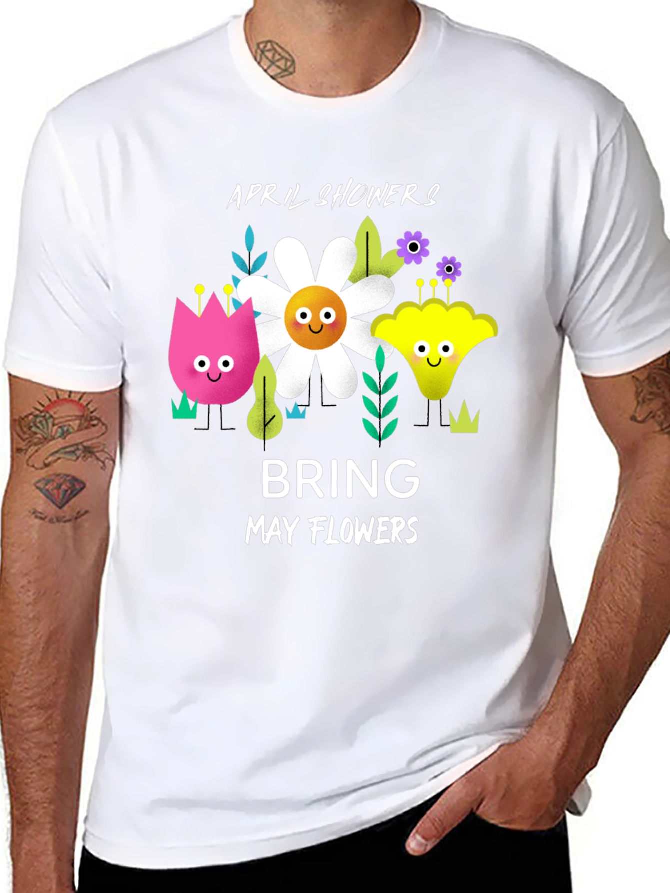 April Showers Bring May Flowers Graphic T-Shirt