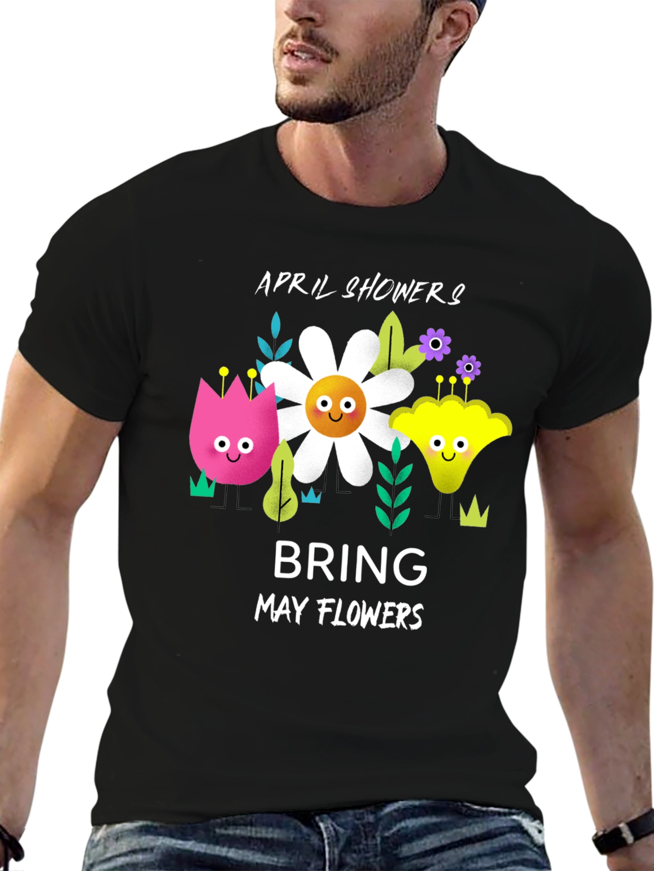 April Showers Bring May Flowers Graphic T-Shirt