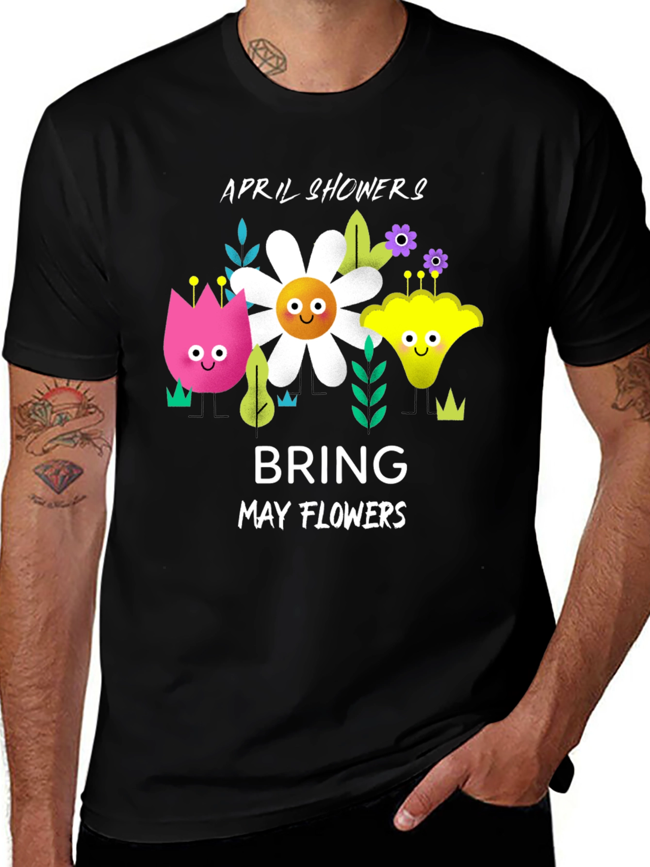 April Showers Bring May Flowers Graphic T-Shirt
