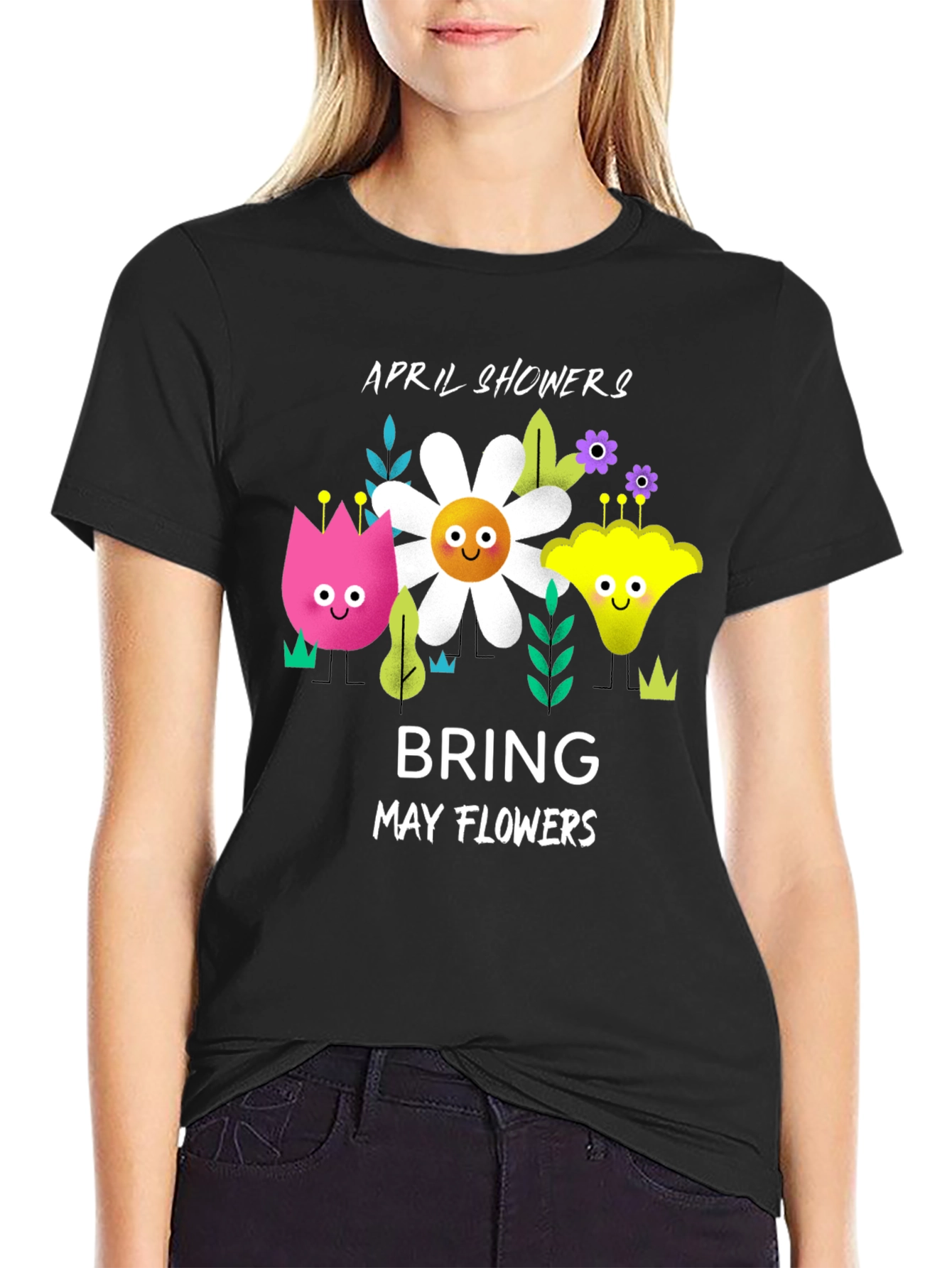 April Showers Bring May Flowers Graphic T-Shirt