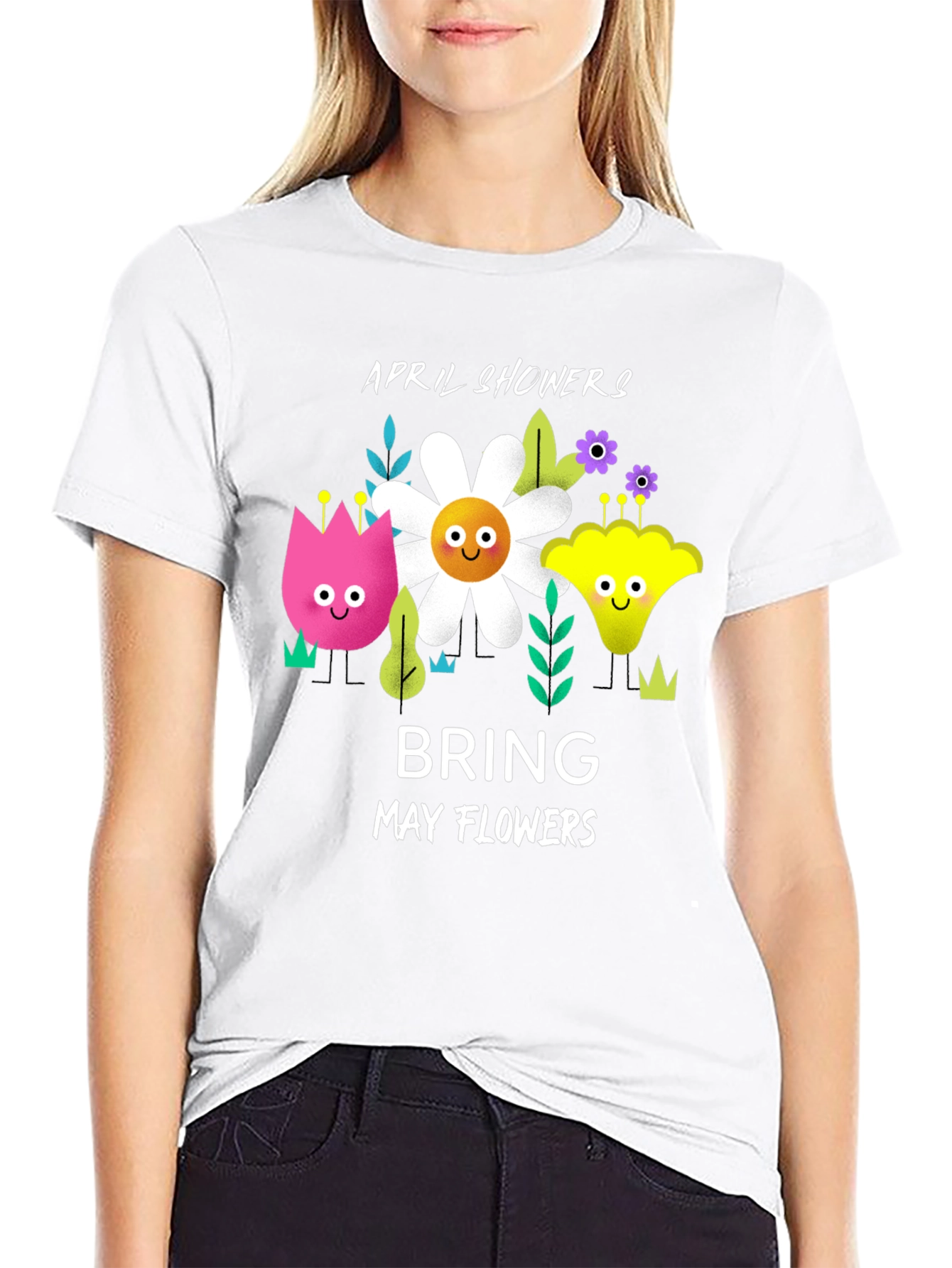 April Showers Bring May Flowers Graphic T-Shirt