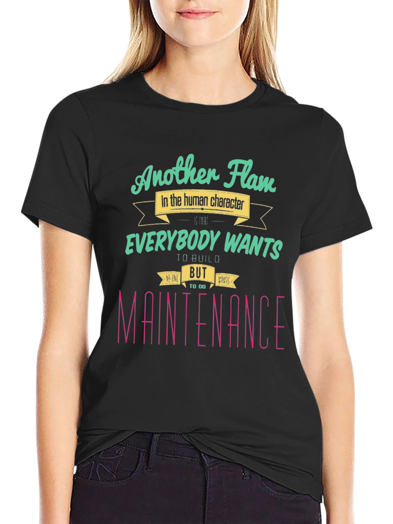 Another Flaw Tee - Human Character Graphic Novelty