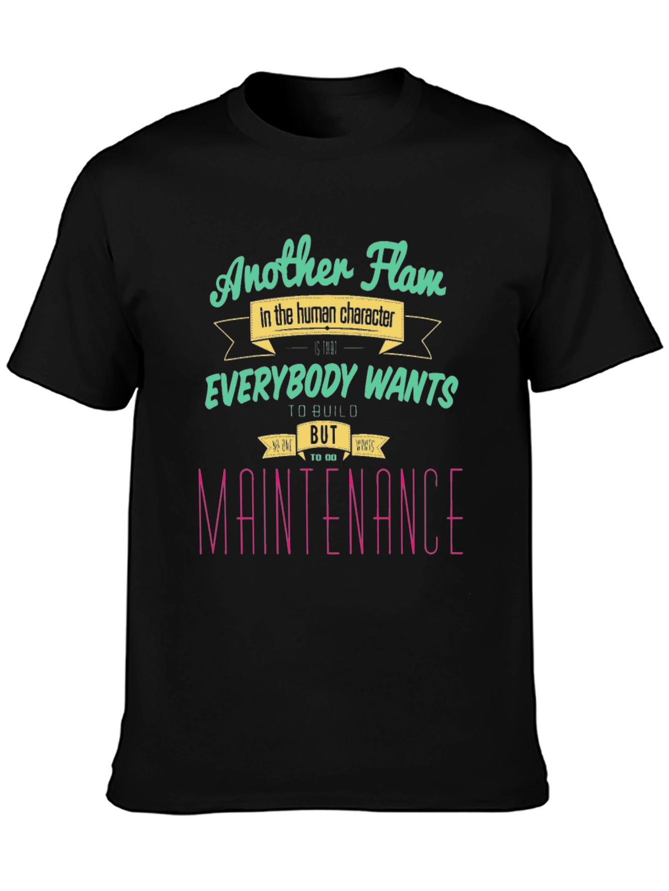 Another Flaw Tee - Human Character Graphic Novelty