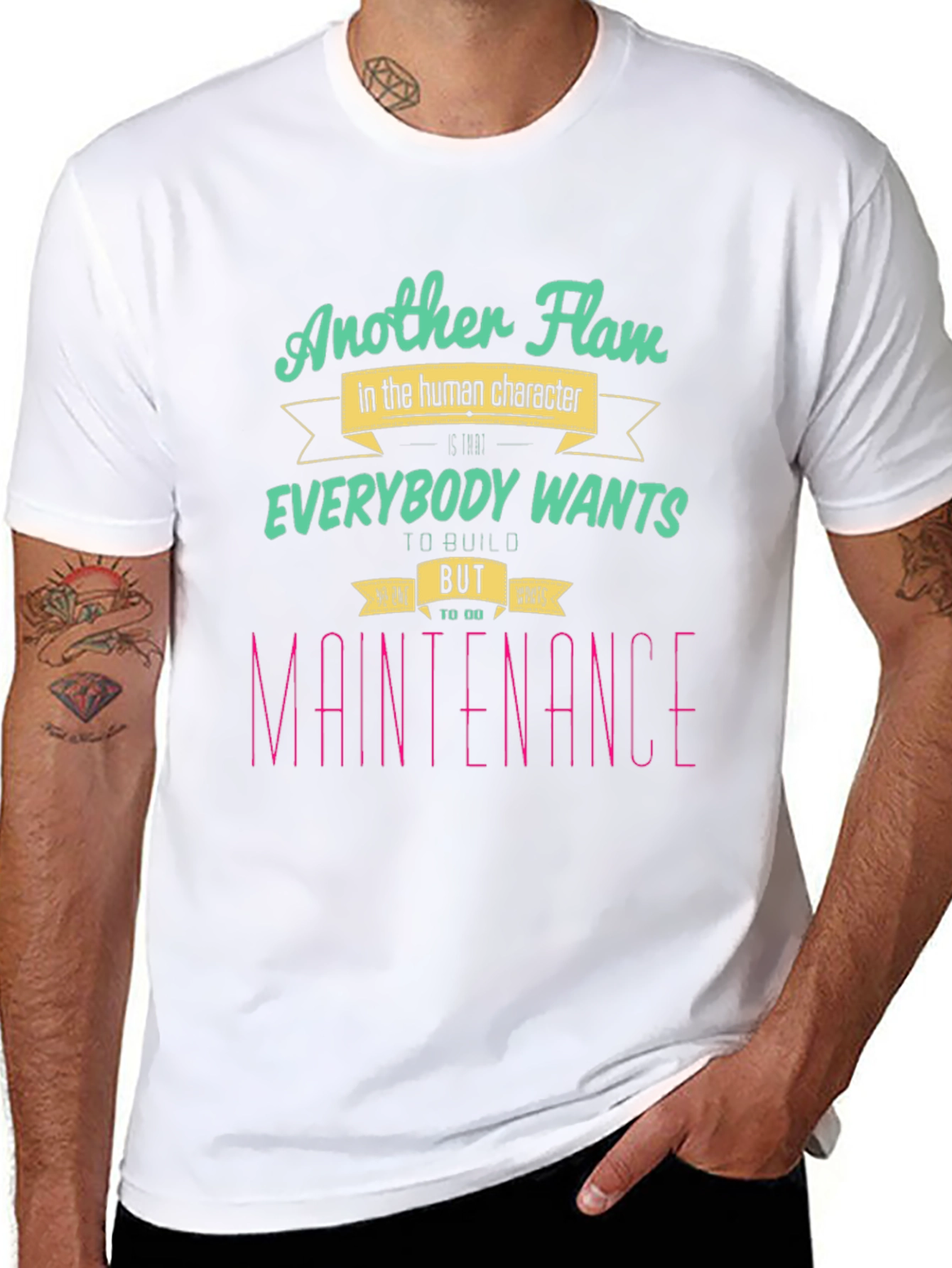 Another Flaw Tee - Human Character Graphic Novelty