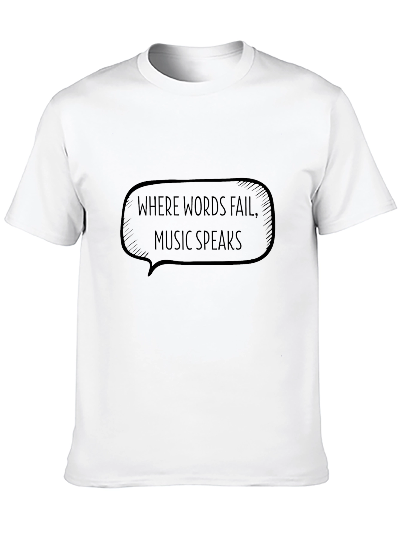 Music Speaks Graphic Tee - Soft Black Cotton