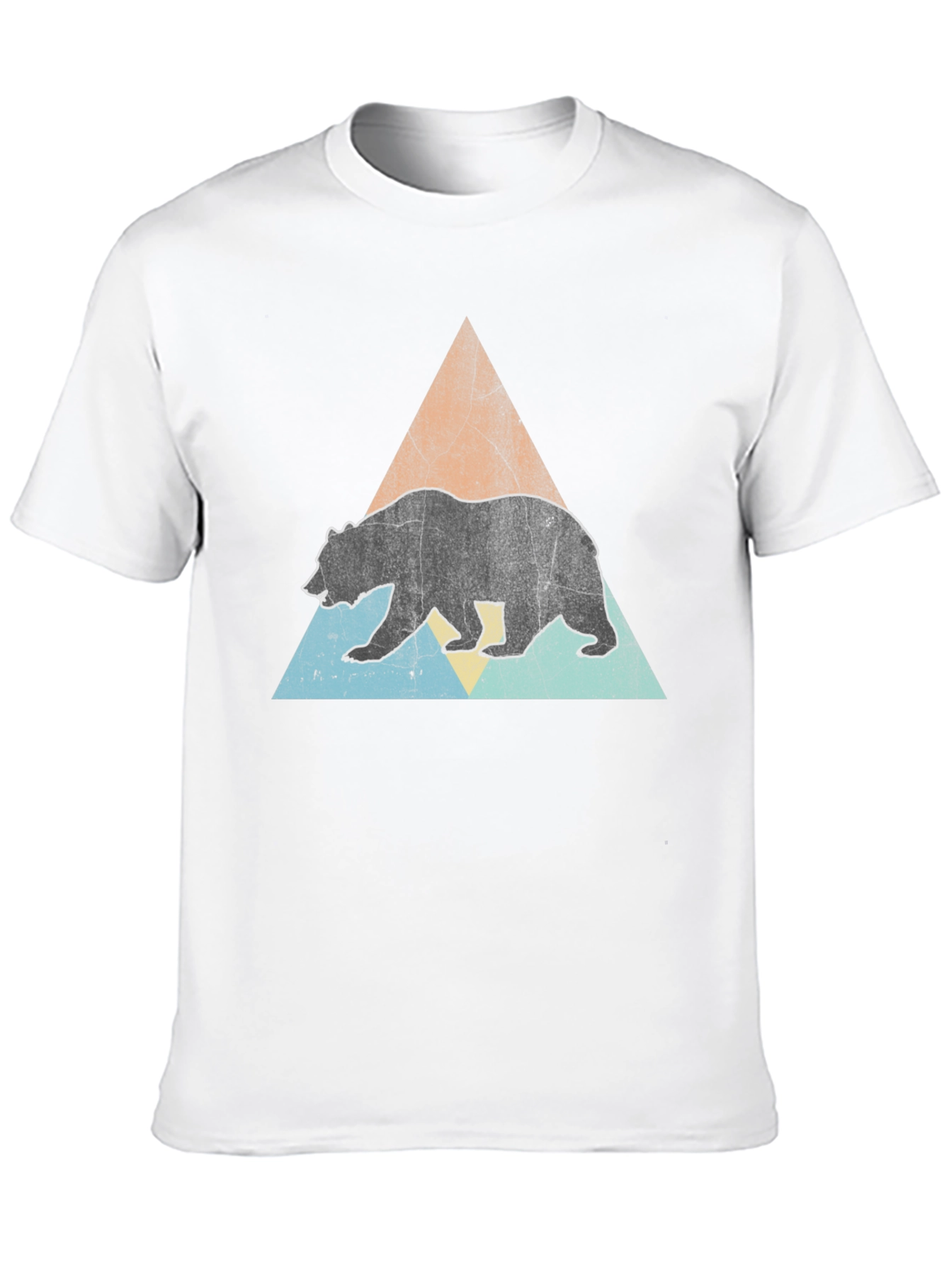 Bear Triangle Graphic Tee - Black Unisex Shirt