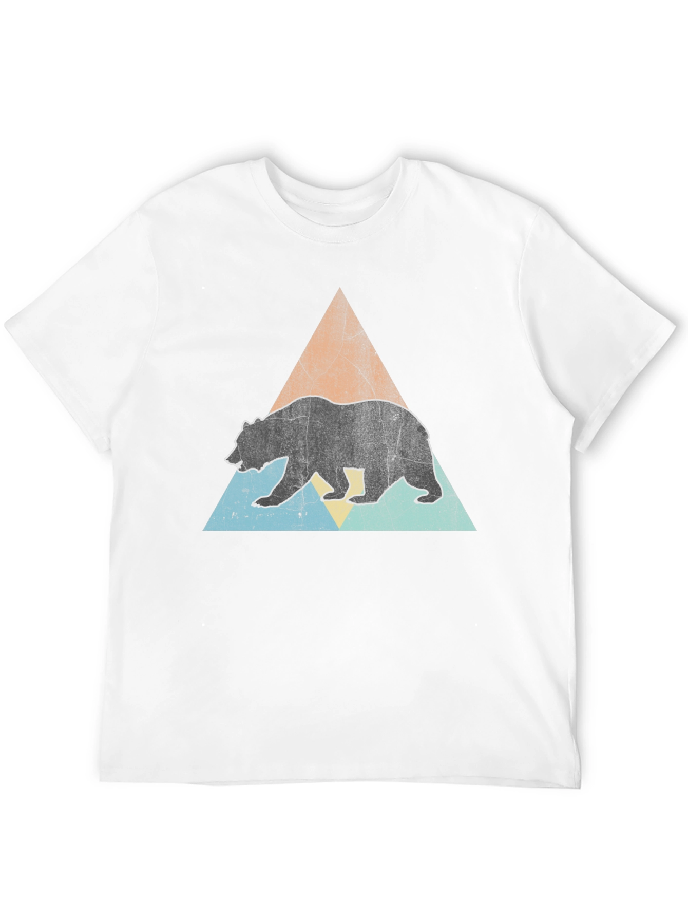 Bear Triangle Graphic Tee - Black Unisex Shirt