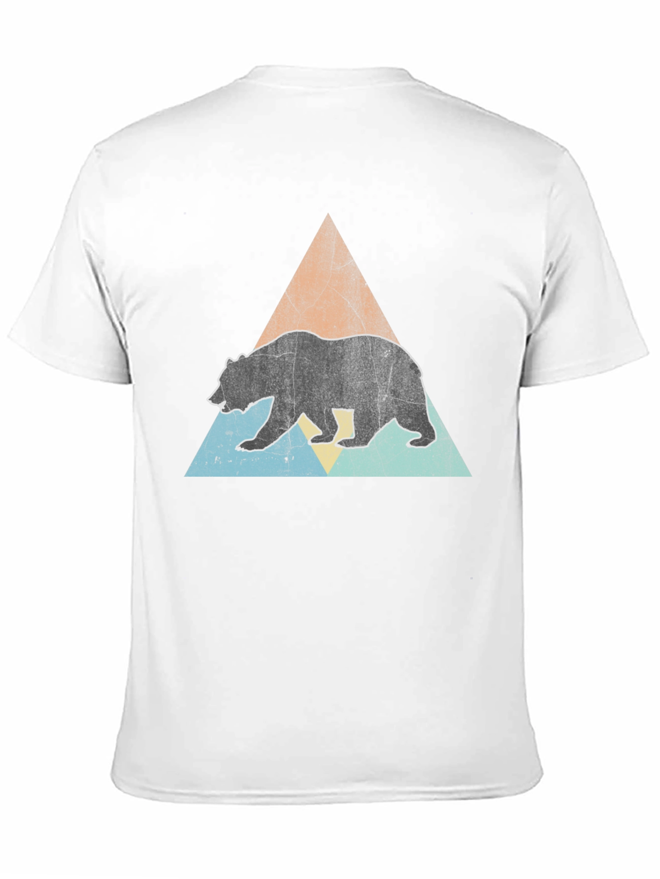 Bear Triangle Graphic Tee - Black Unisex Shirt