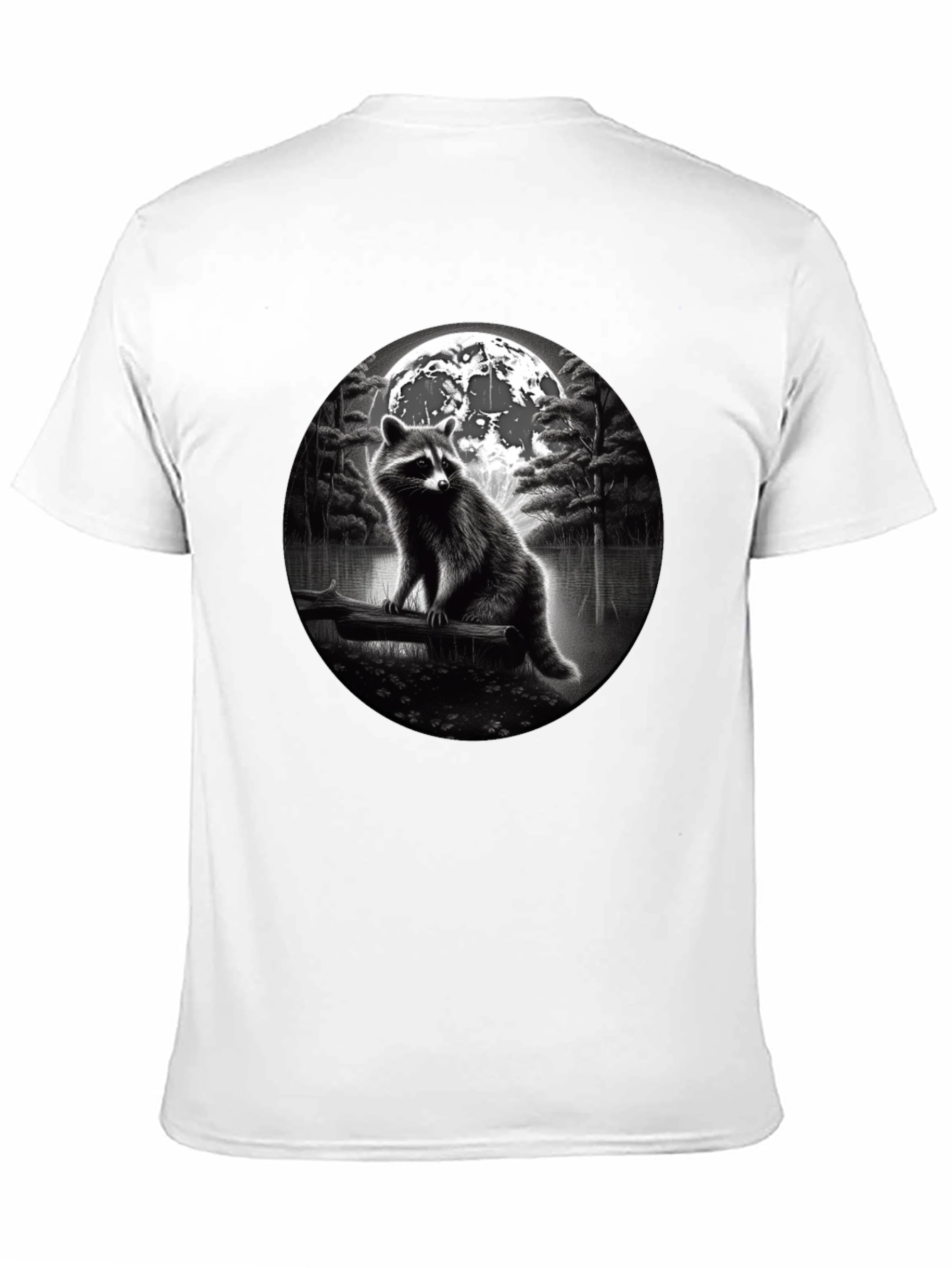 Raccoon Moon T-Shirt - Black