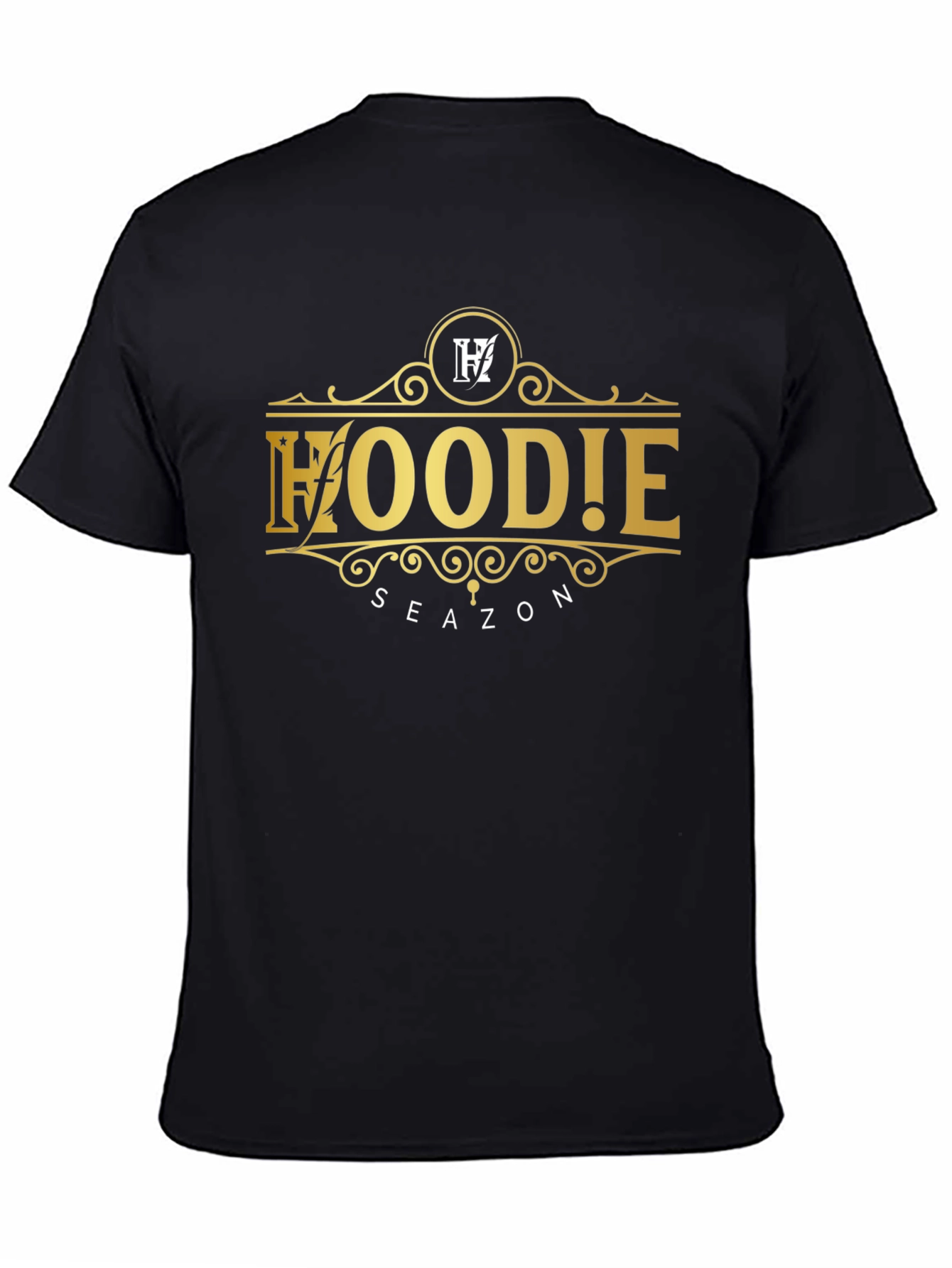 Hoodie Season Black Graphic T-Shirt