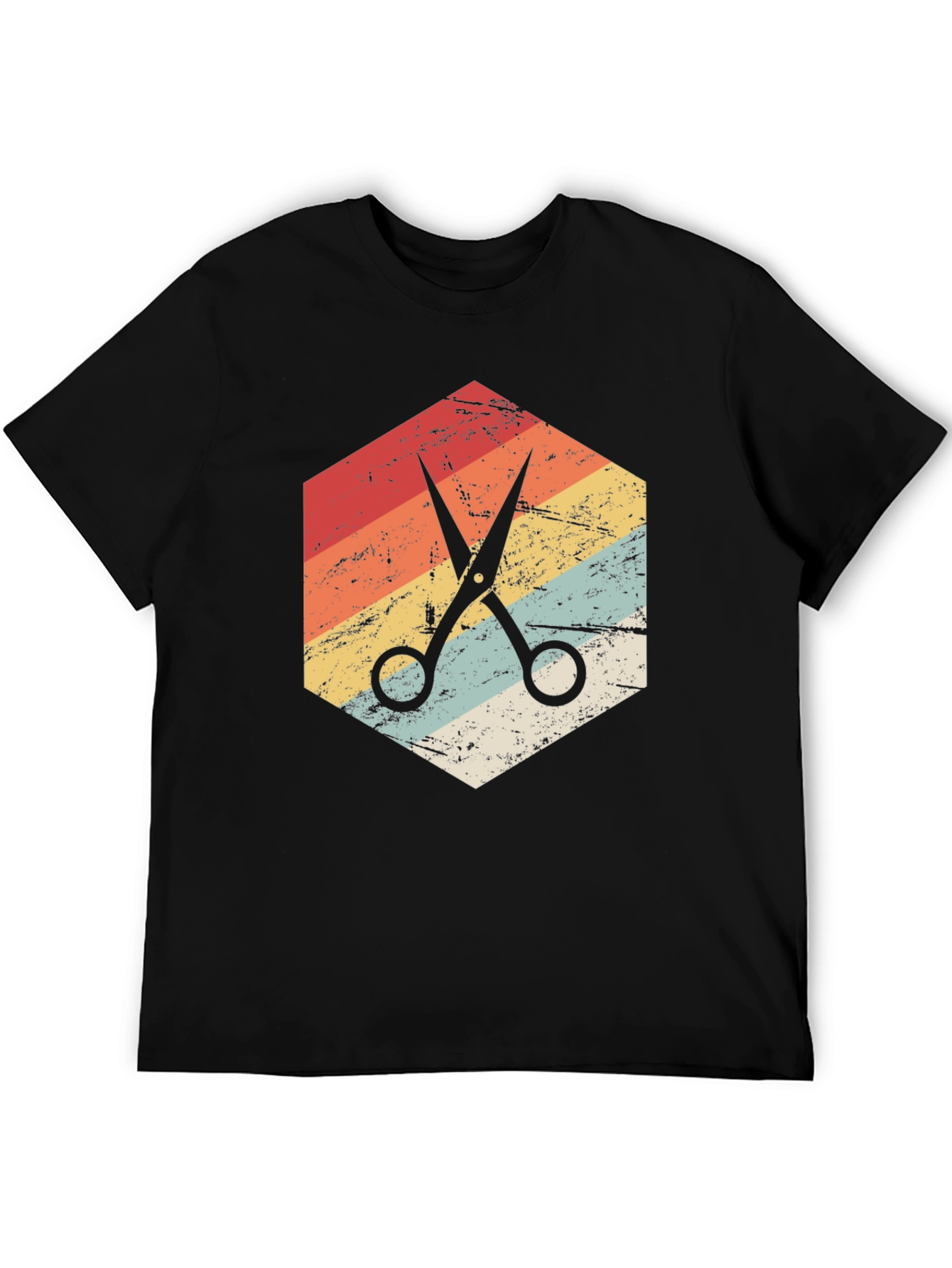 Retro Barber Scissors Graphic Tee