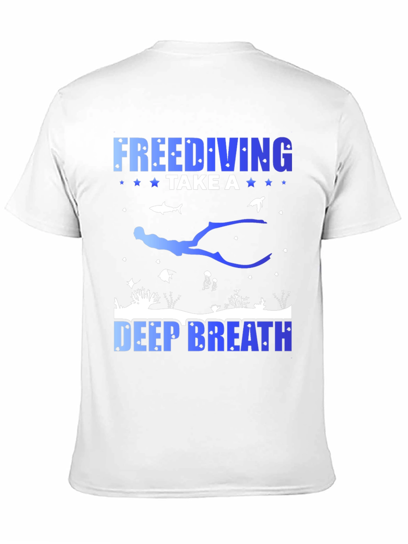 Freediving Take a Deep Breath Black Graphic T-Shirt