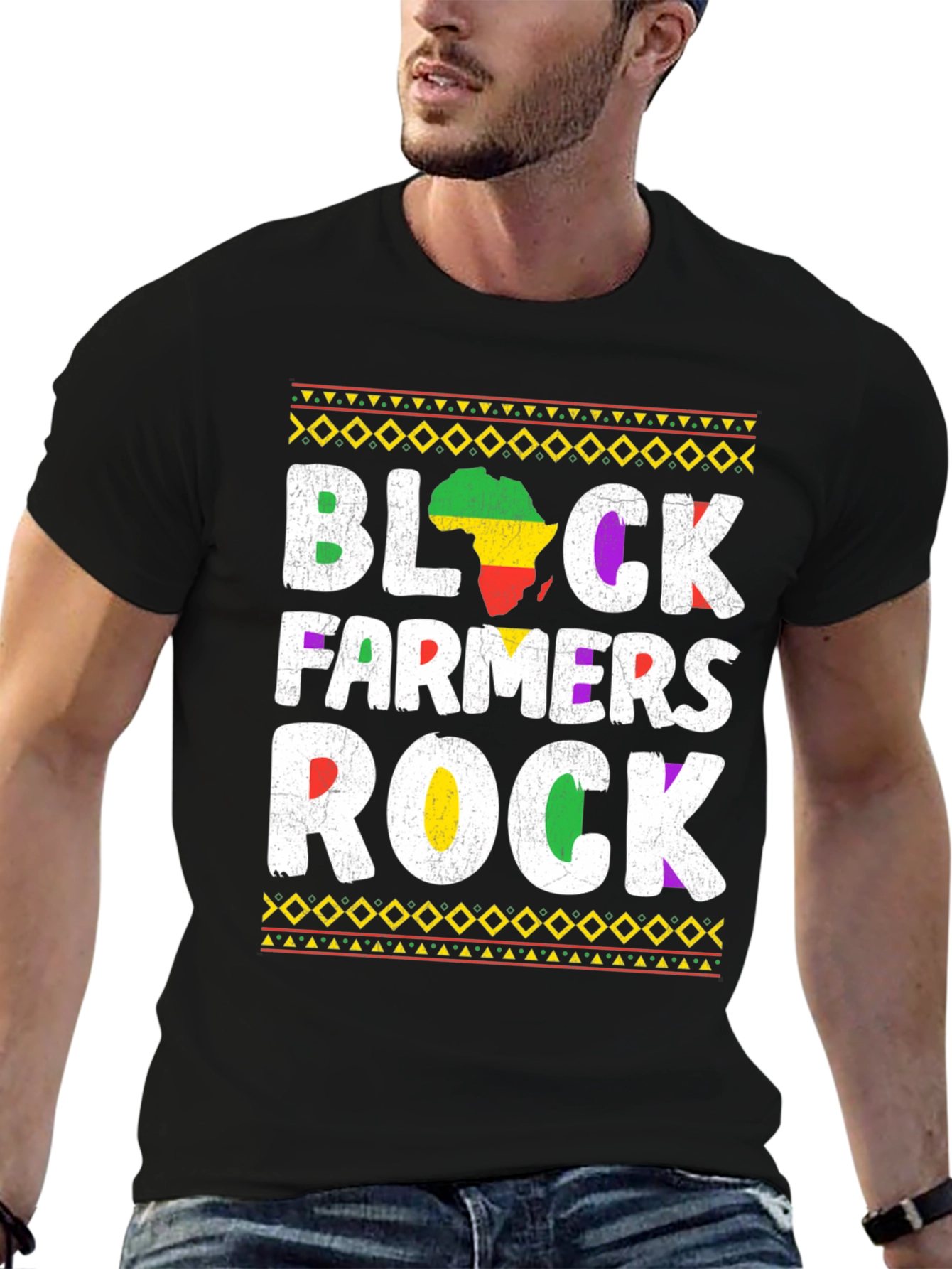 Black Farmers Rock T-Shirt - African Pride