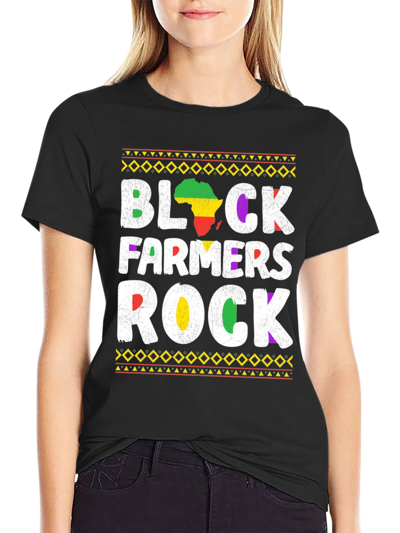 Black Farmers Rock T-Shirt - African Pride