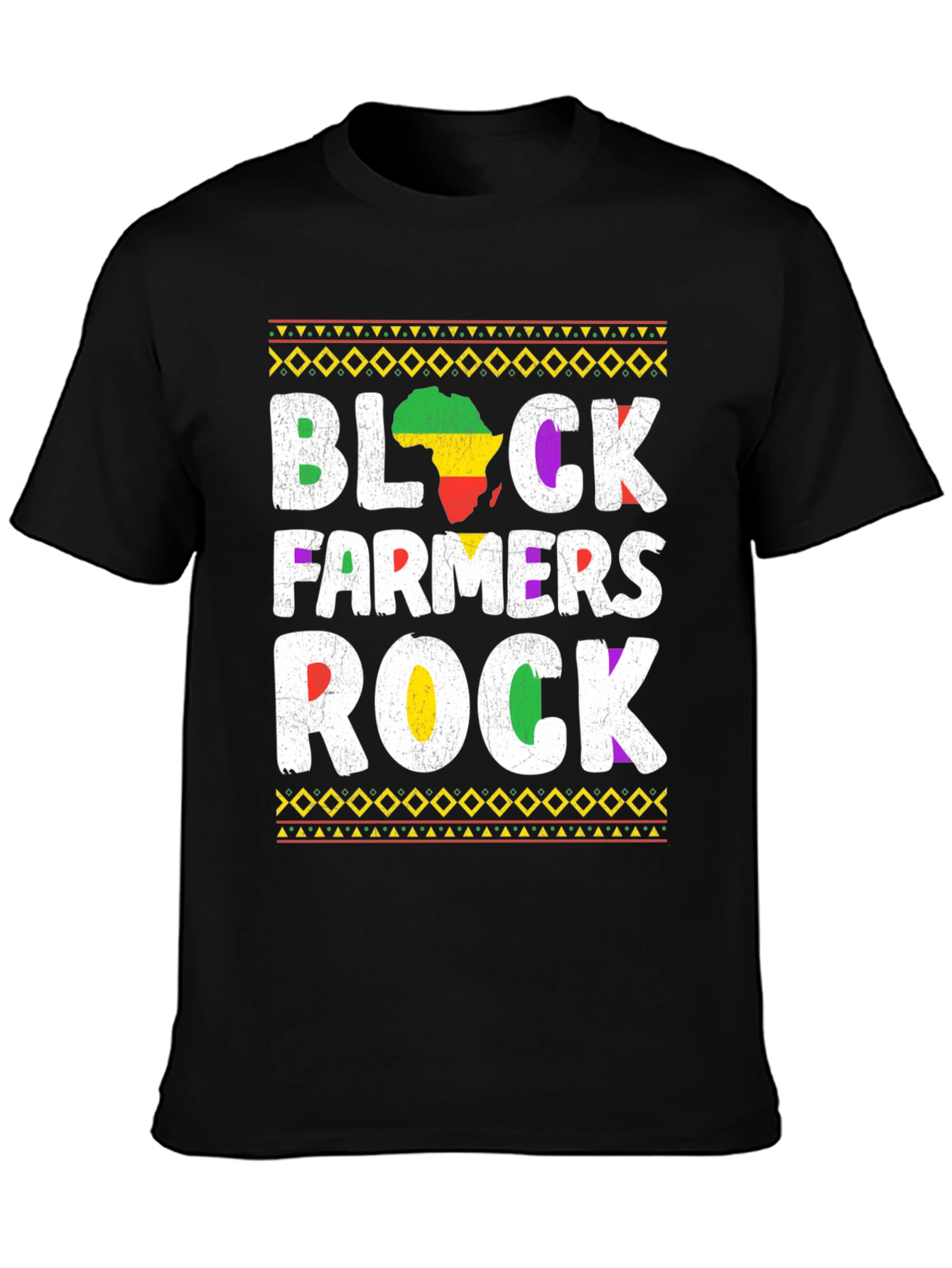 Black Farmers Rock T-Shirt - African Pride