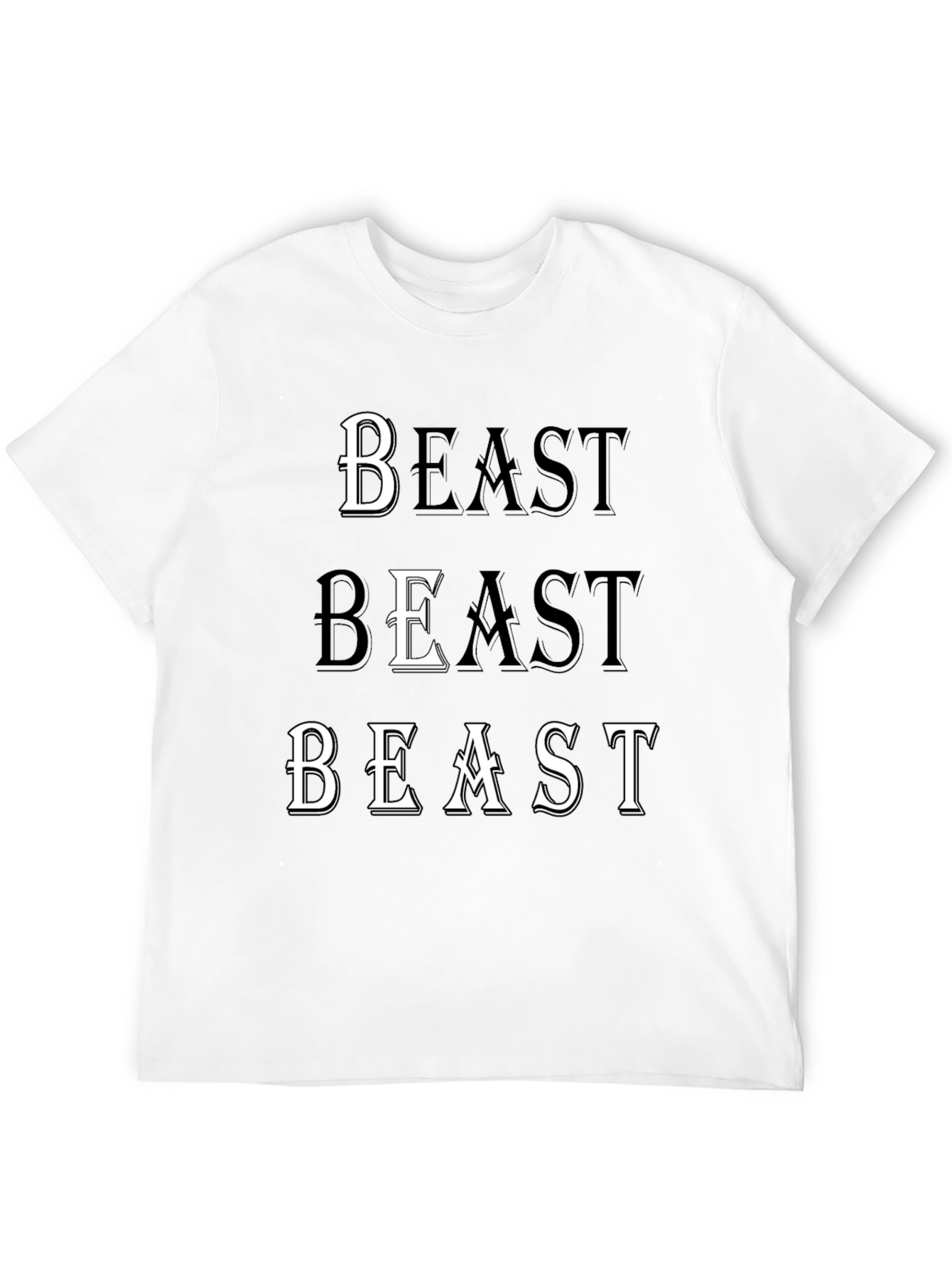 Beast Graphic Print Black T-Shirt