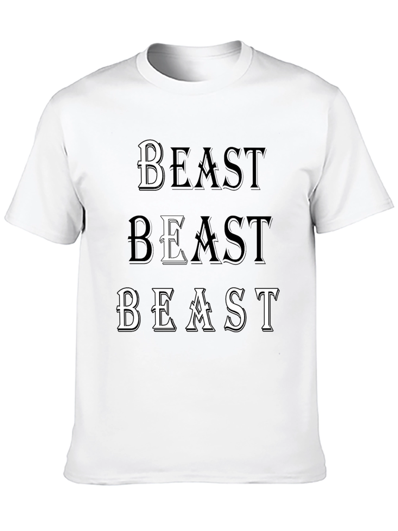 Beast Graphic Print Black T-Shirt
