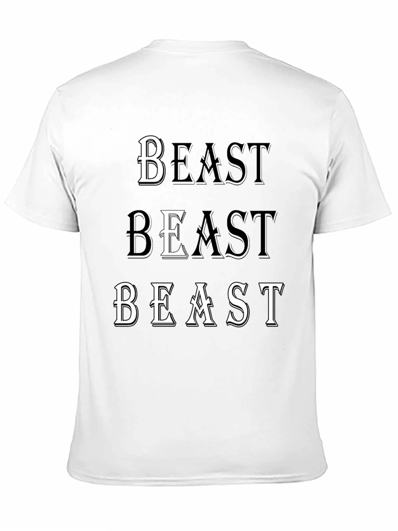 Beast Graphic Print Black T-Shirt