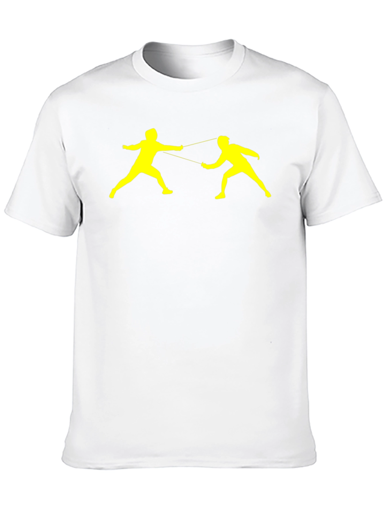 Fencing Silhouette Black T-Shirt