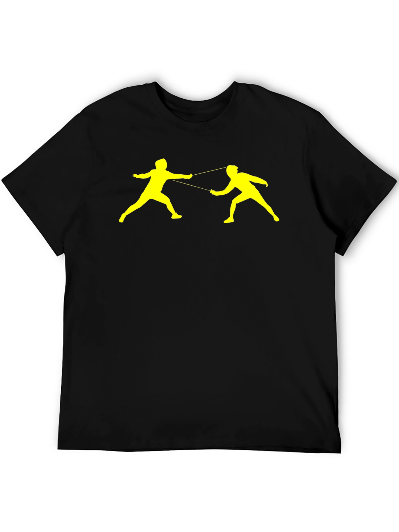Fencing Silhouette Black T-Shirt