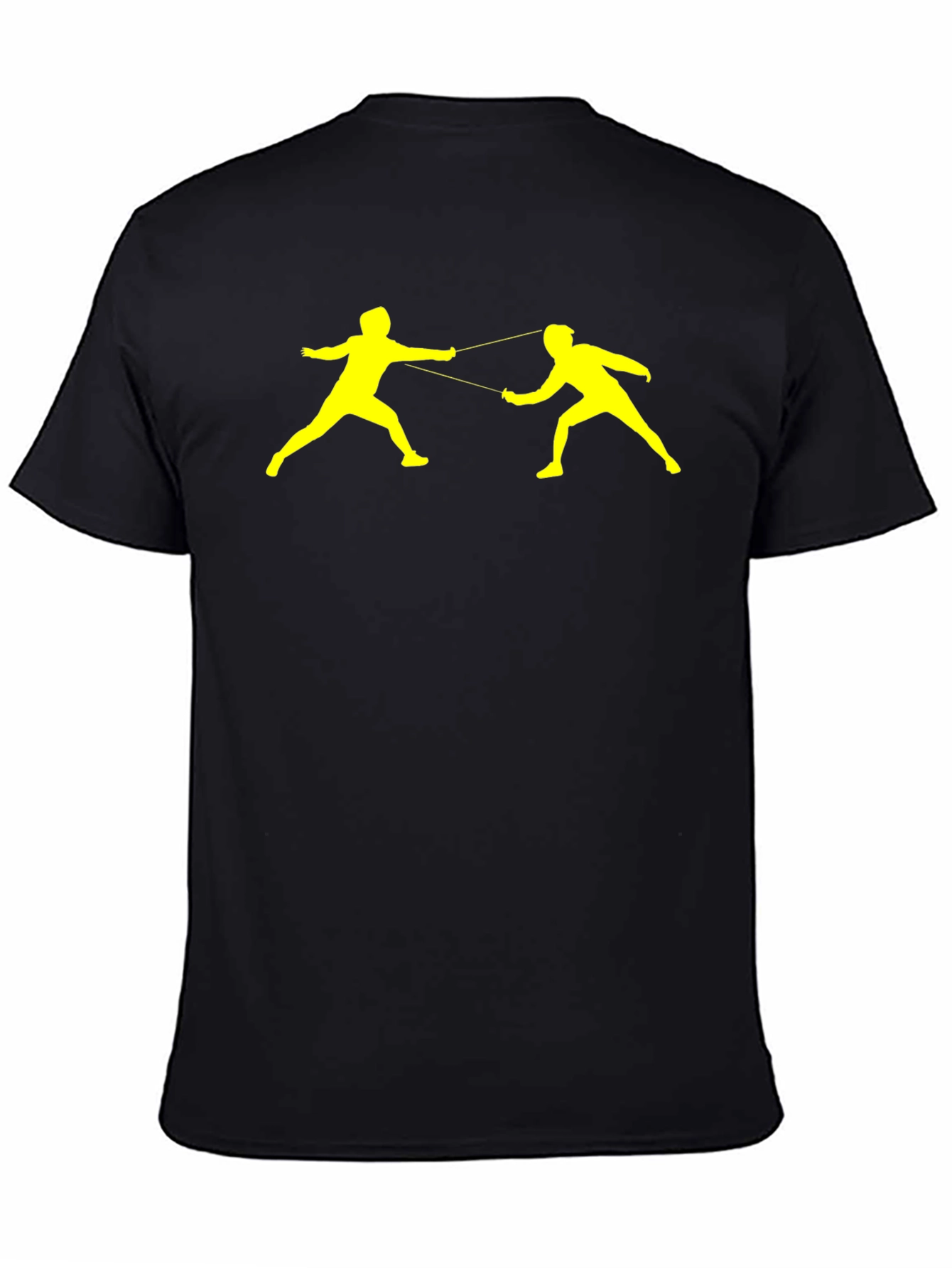 Fencing Silhouette Black T-Shirt