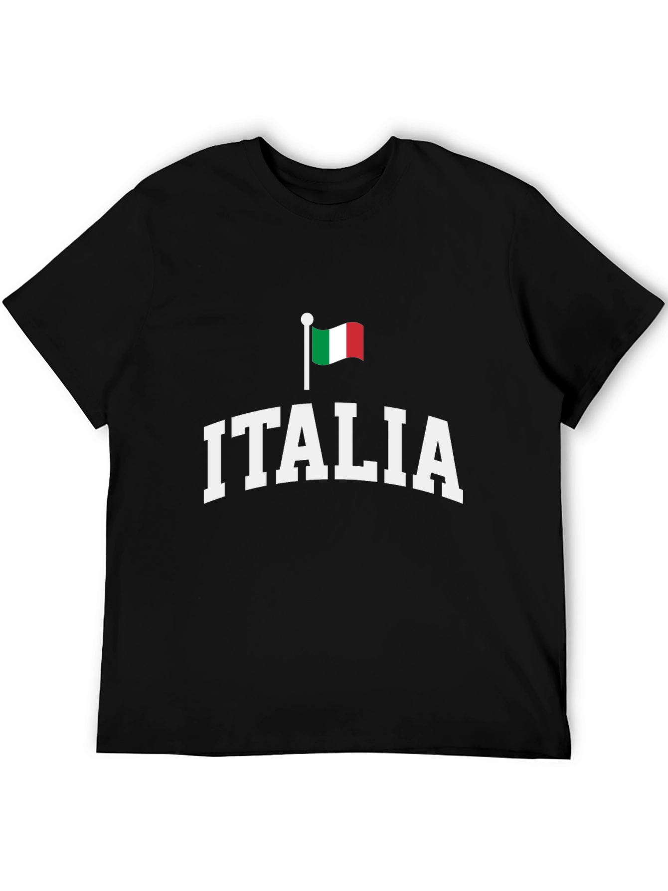 Italia Flag Graphic Tee - Black